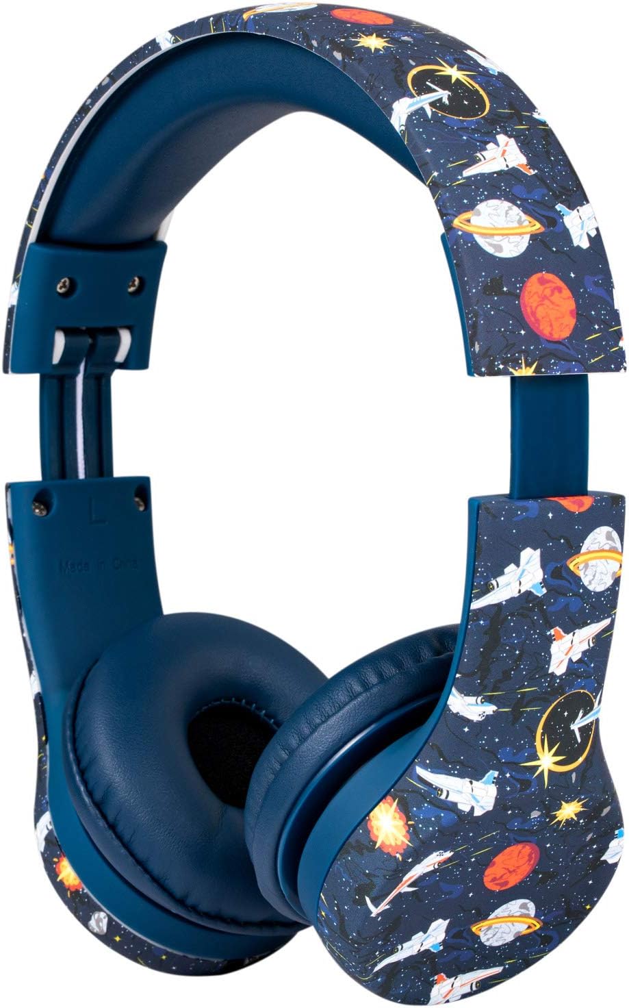 Snug Play+ Kids Headphones – Volume Limited 93dB for Safe Listening – Foldable, Durable Headphones for Toddlers, Boys & Girls – Tangle-Free Cord – Ideal for Travel, School, Tablets - Space