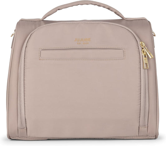 JuJuBe New Insulated Bottle Bag, Breastmilk Storage Bag for Baby Bottles, Insulated Waterproof Lunch Bag or Cooler Bag for Nursing, Milk, Food, Baby Formula, Snacks, Daycare, Taupe, Mother's Day Gift