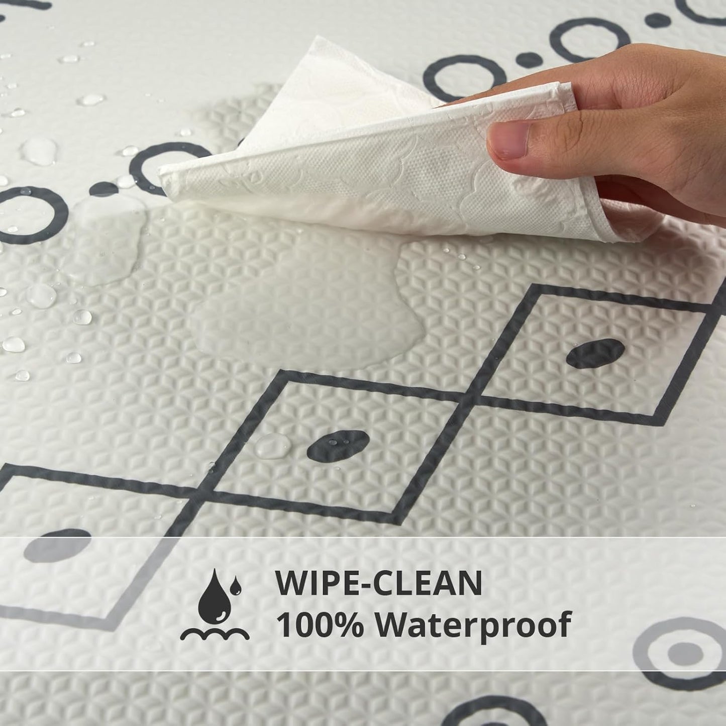 Baby Foam Play Mat for Floor, PIGLOG 72x48 Baby Crawling Mat, Puzzle Mats for Kids for Baby with Interlocking Tiles, Toddler Play Mat for Indoor and Outdoor, Easy to Clean Playroom Mat, Lines + Shapes