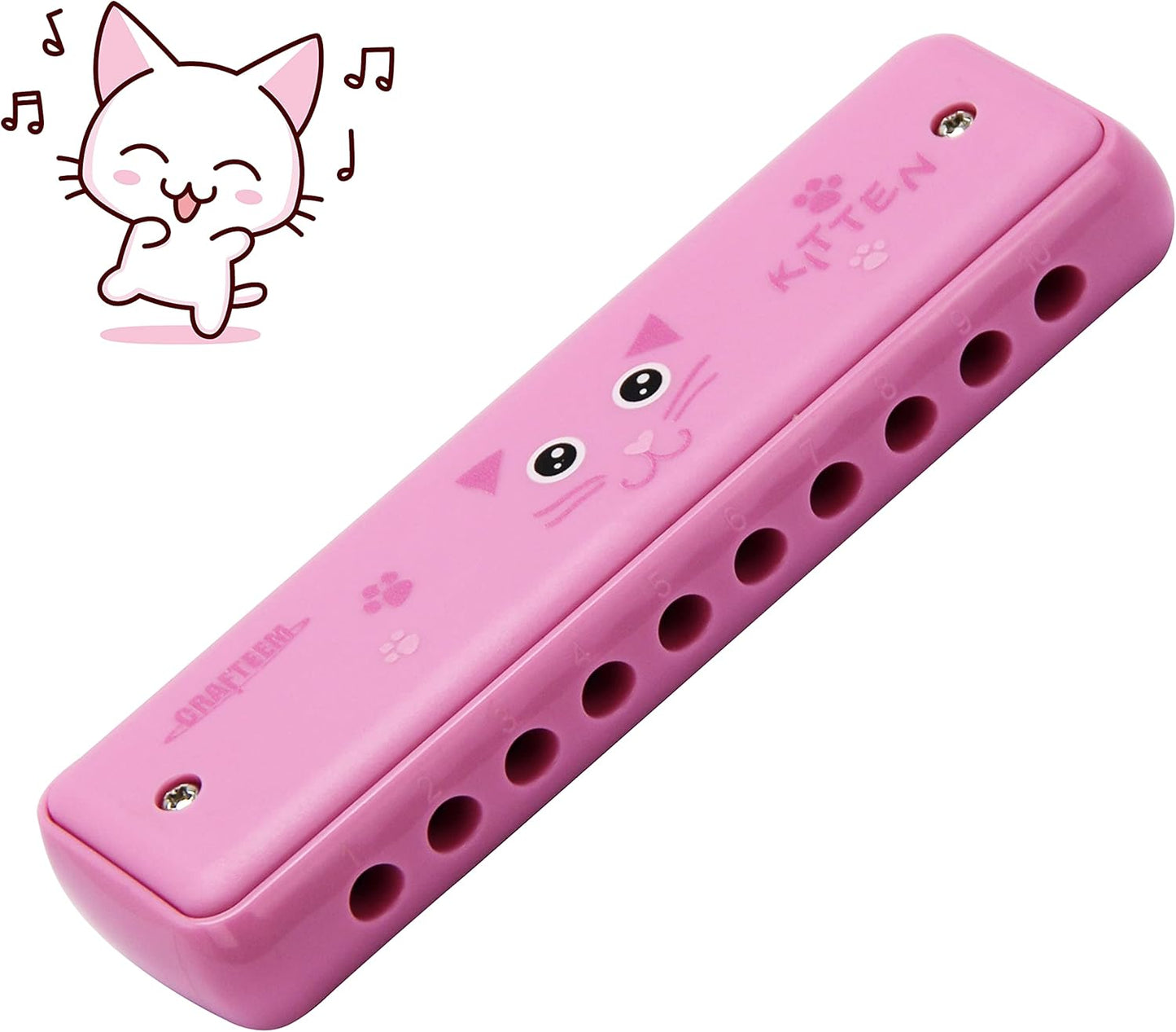 Color Blues Harmonica, Key of C for Kids, Children, Toddler and Beginners,10 Hole 20 Tones Musical Instrument Toy Gift
