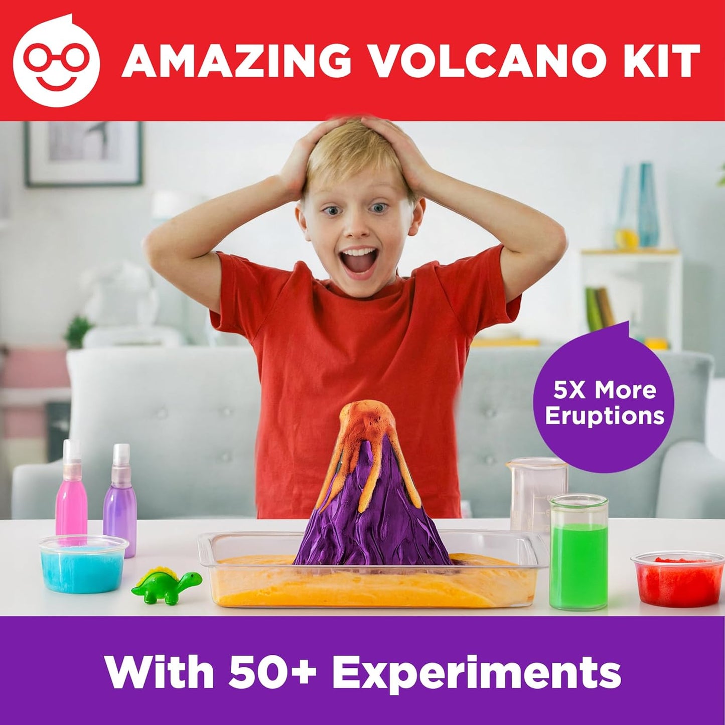 Doctor Jupiter Erupting Volcano Science Kit for Kids Ages 8+ | Birthday Gift Ideas for Boys 8-9-10-11-12 Year Olds | STEM Learning & Educational Science Projects