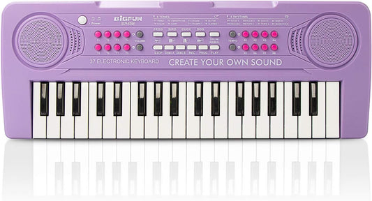 Kid Keyboard Piano - 37 Keys Toddler Keyboard Multifunction Music Educational Instrument Toy Electronic Piano for 3, 4, 5, 6, 7, 8 Girls and Boys (Purple)