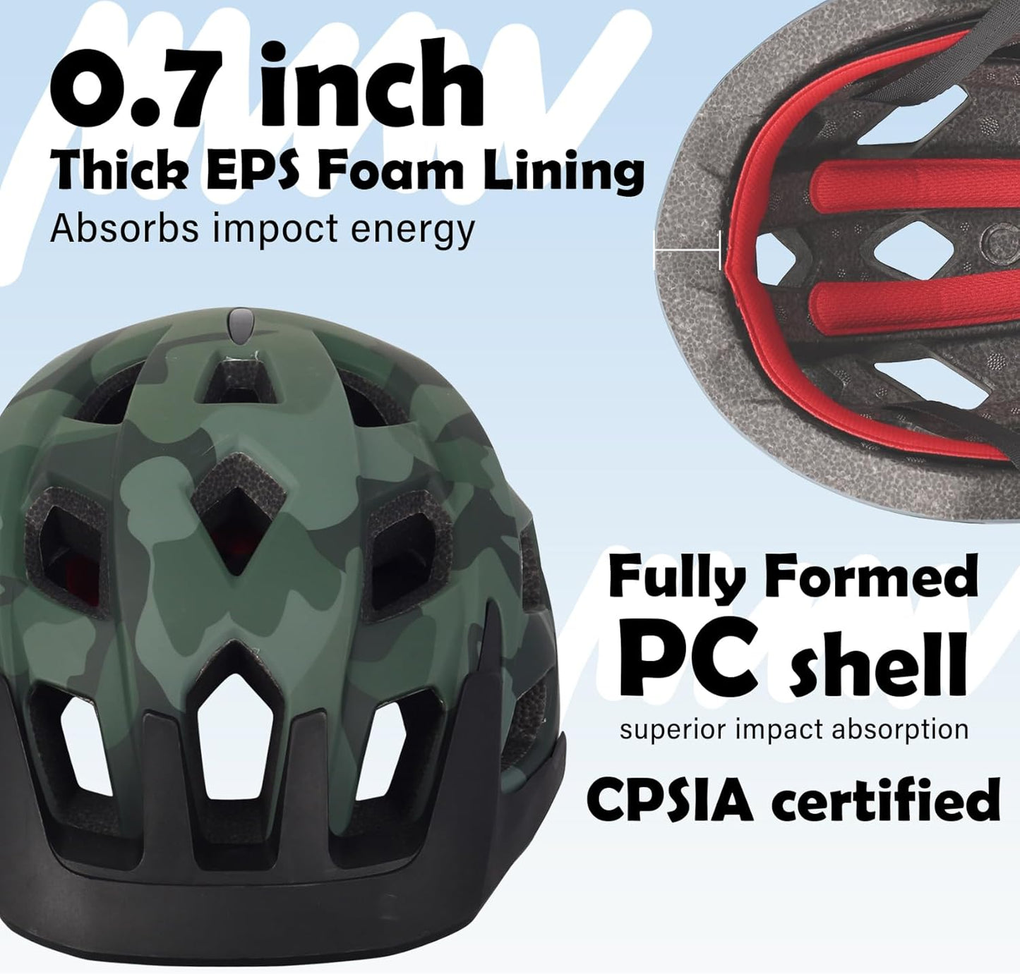 Kids Bike Helmet, 2 Size Adjustable for Youth Toddler Boys & Girls 3-5-8-10-12-14 Years, Child Helmets with Visor for Skating Cycling Scooter