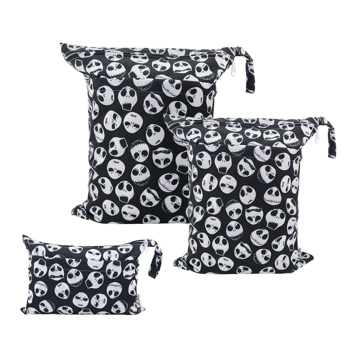 ALVABABY 3pcs Baby Cloth Diaper Wet Dry Bags Waterproof Reusable with Two Zippered Pockets Travel Beach Pool Daycare Soiled Baby Items Yoga Gym Bag for Swimsuits or Wet Clothes 3L-YA132