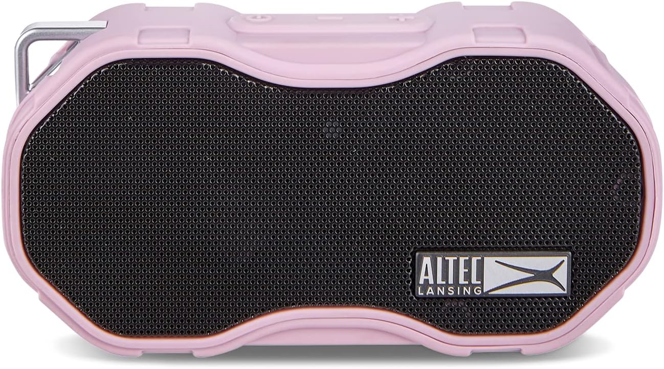 Altec Lansing Baby Boom XL - Waterproof Bluetooth Speaker, Wireless & Portable Speaker for Travel & Outdoor Use, Deep Bass & Loud Sound, 1 Pack, Pink