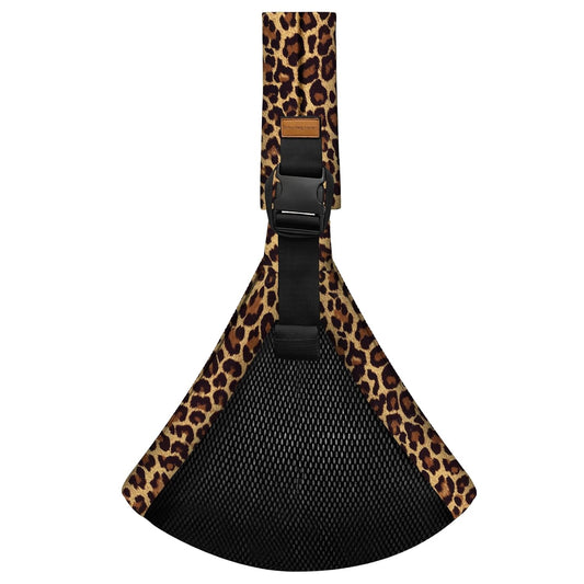 Baby Sling Carrier Newborn to Toddler Adjustable One-Shoulder Design with Safety Buckle, Soft & Lightweight Sling Baby Carrier 10-30 lbs(Mesh,Brown Leopard)