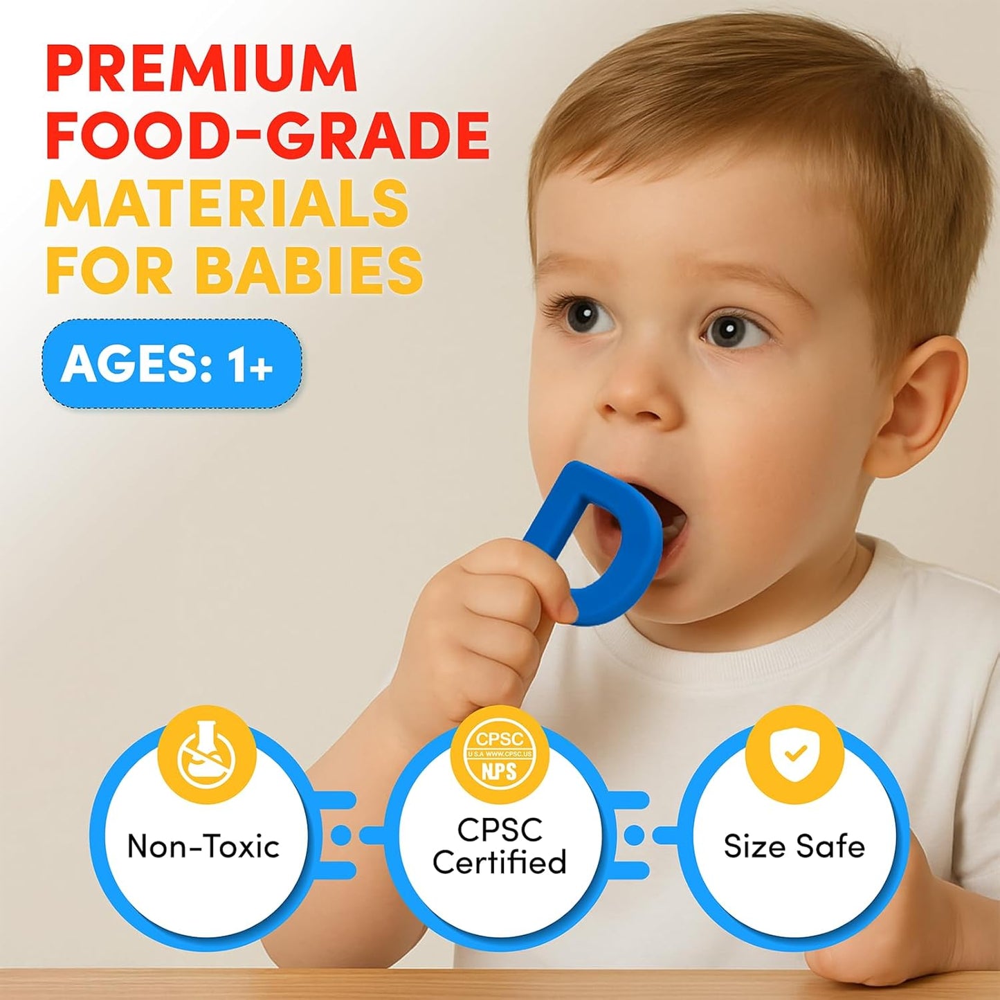 JoyCat Silicone Alphabet Magnetic Letters, 26 Uppercase ABC Fridge Magnets for Toddlers 1-3 & Kids, Baby Learning Refrigerator Toy Set, Preschool Birthday Gifts for Boys & Girls (Vibrant Color)