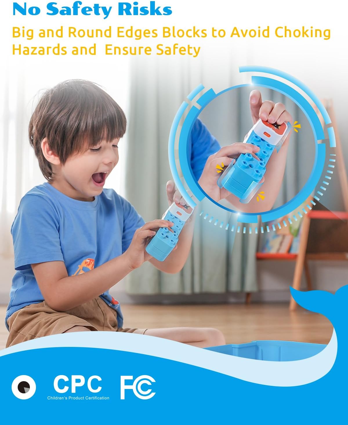 WhalesBot A1 Coding Toy for Kids, Building Block Robot, Fun STEM Toy with Magnetic Controller and Sensor Blocks, Screen-Free Coding with 3 Guide Books for Kids 3-6