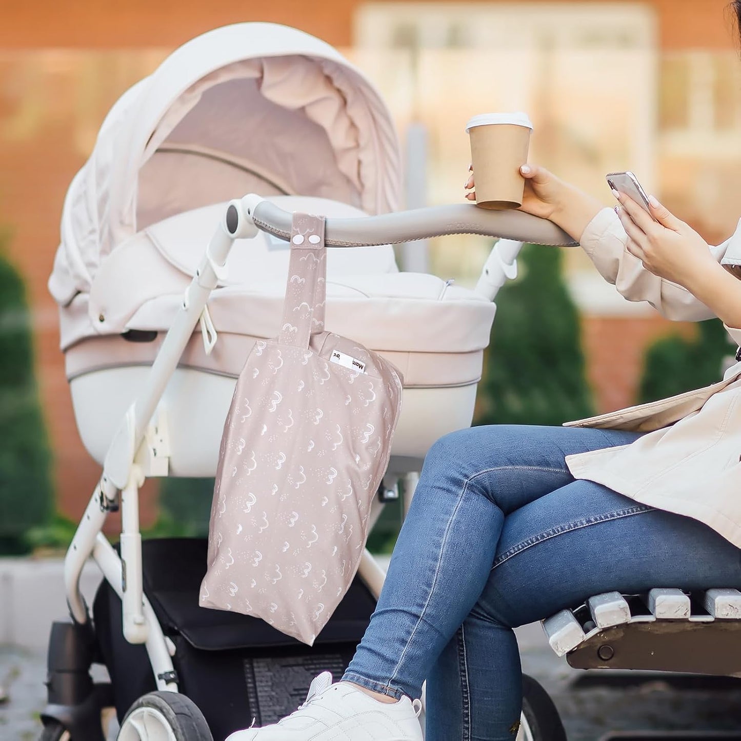 Mama Koala Waterproof Diaper Pods for Baby Items, Cloth Diapers, Swimsuits, Travel, Gym Clothes, Beach, Pump Parts, Toiletries, 2 Pack(DP-Sunset)