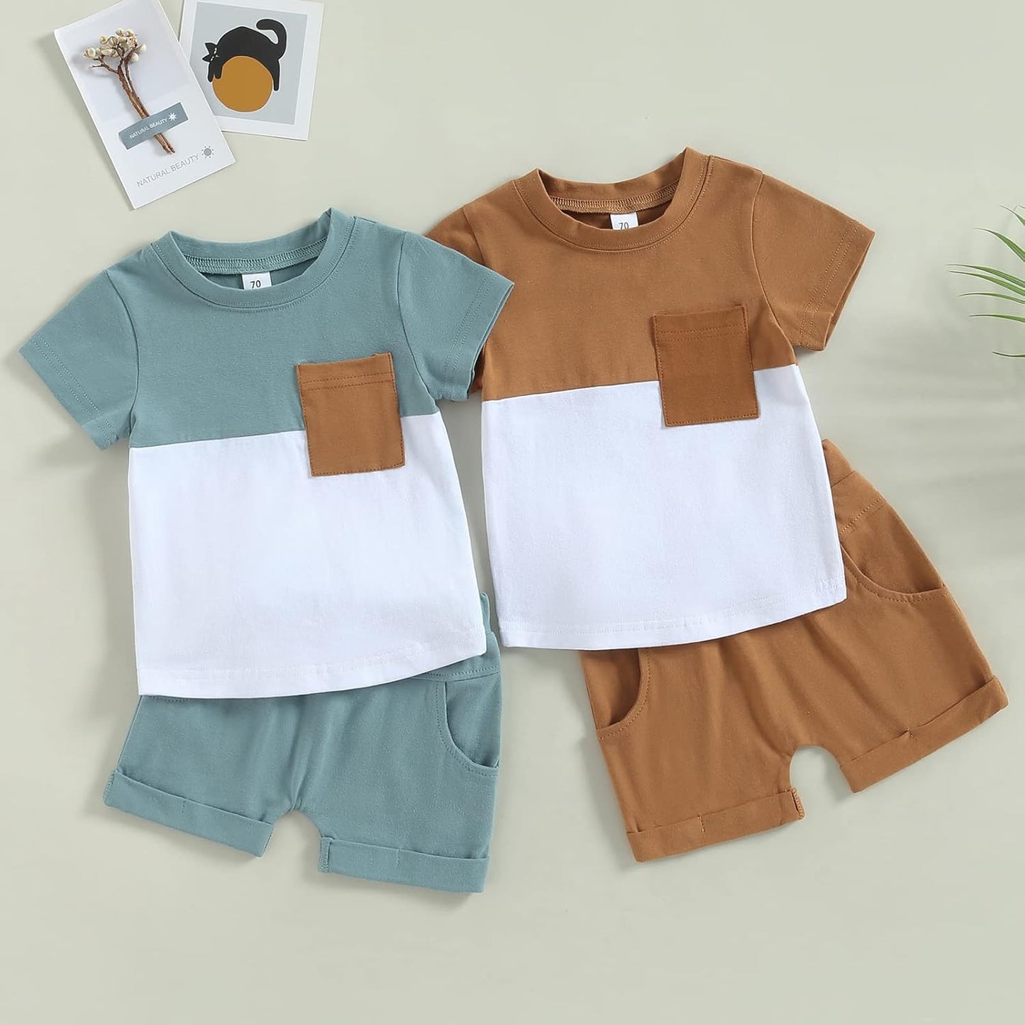Mubineo Infant Toddler Baby Boy Summer T Shirt Shorts Outfits Short Sleeve Tee Tops Clothes Set