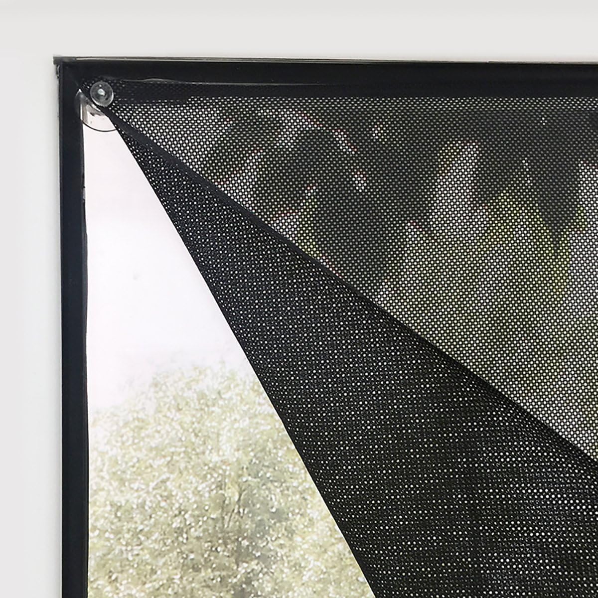 SCHRLING No Drill Cordless Light Filtering Window Shade, Transparent Temporary Shade for Filtering Glare, 39" W x 63" L with Suckers, for Living Room, Bedroom