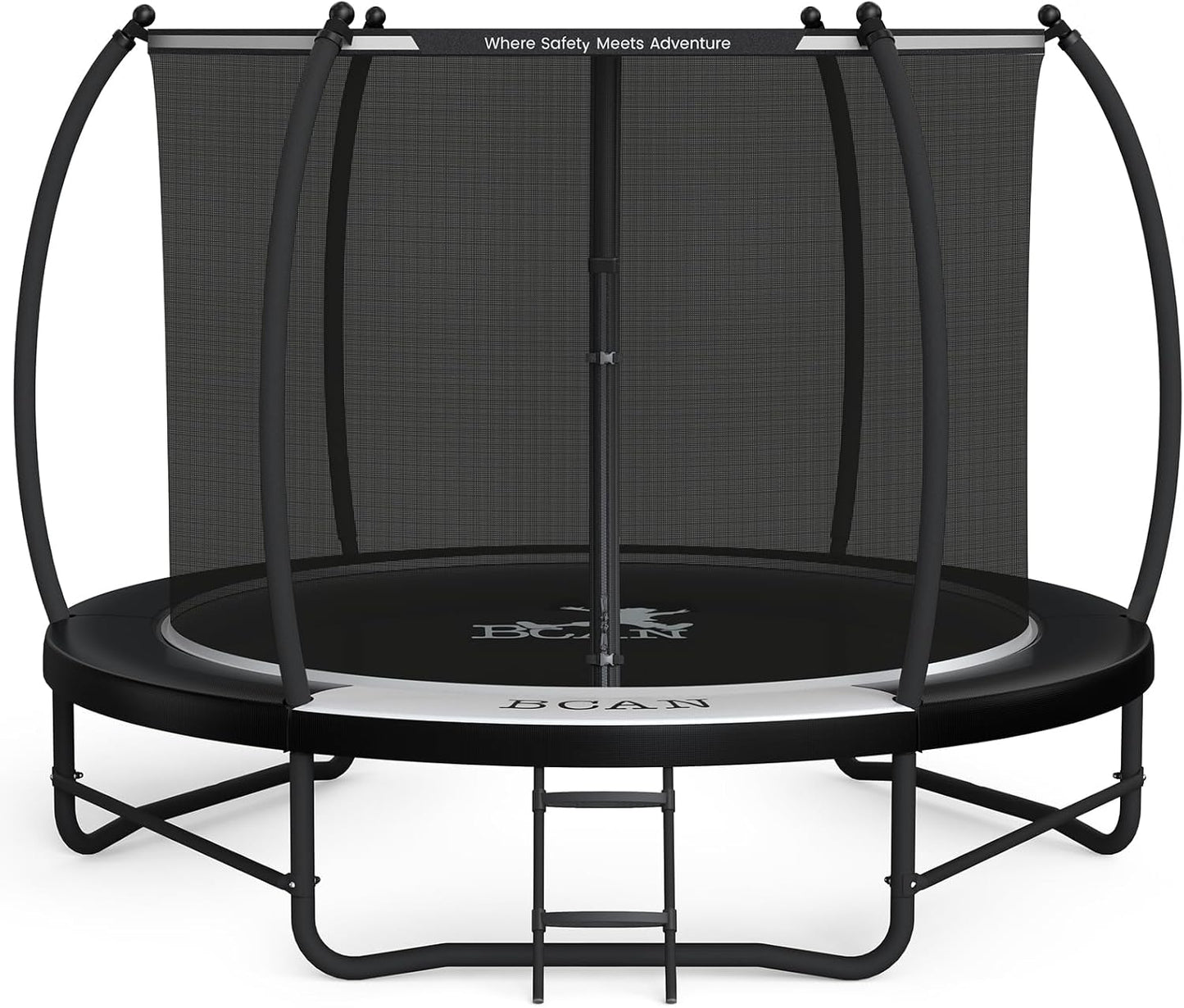 BCAN 8FT 10FT 12FT 14FT 15FT 16FT Recreational Trampoline with Enclosure for Kids Adults, ASTM Approved, Outdoor Trampolines with Ladder for Kids