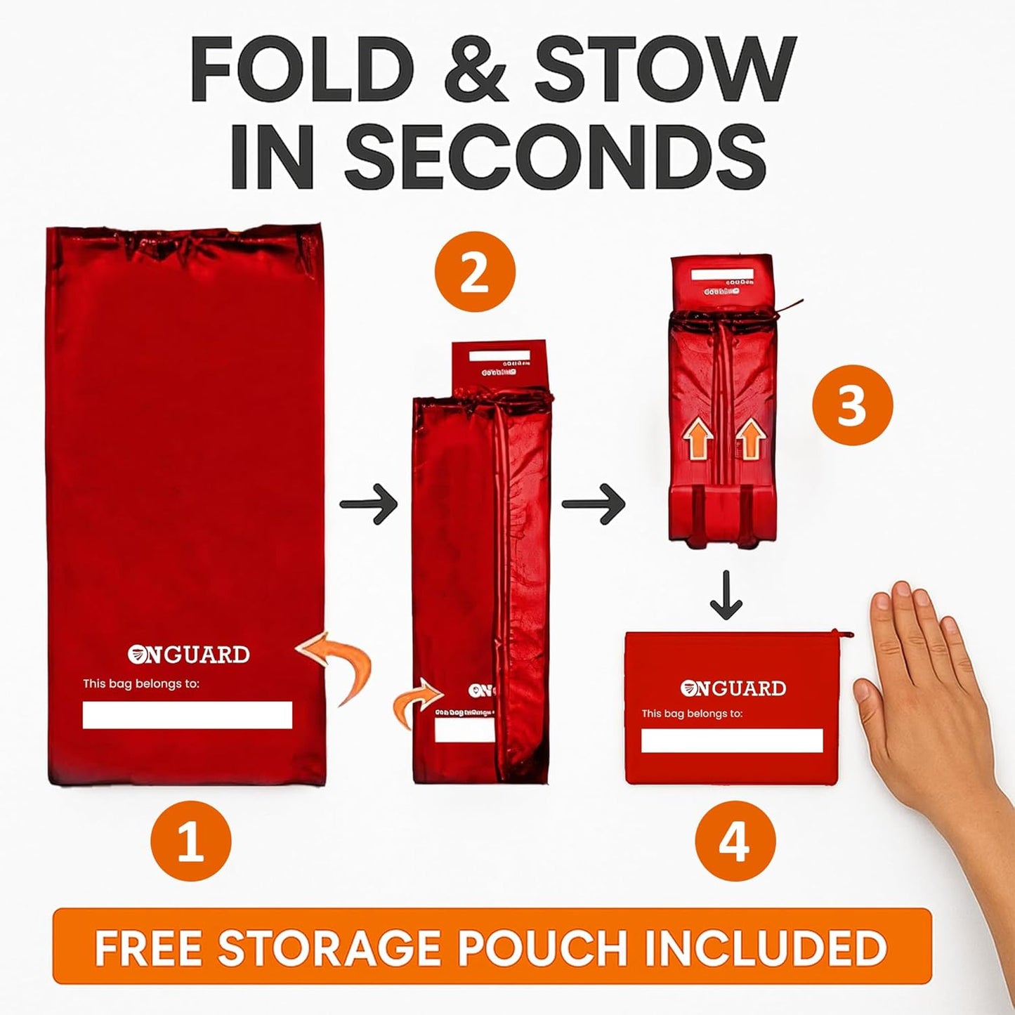 ONGUARD Waterproof Single and Double Stroller Bag for Airplane - Travel Stroller Cover for Air Travel and Storage - Gate Check Bag Backpack- Baby Airplane Essentials - Red