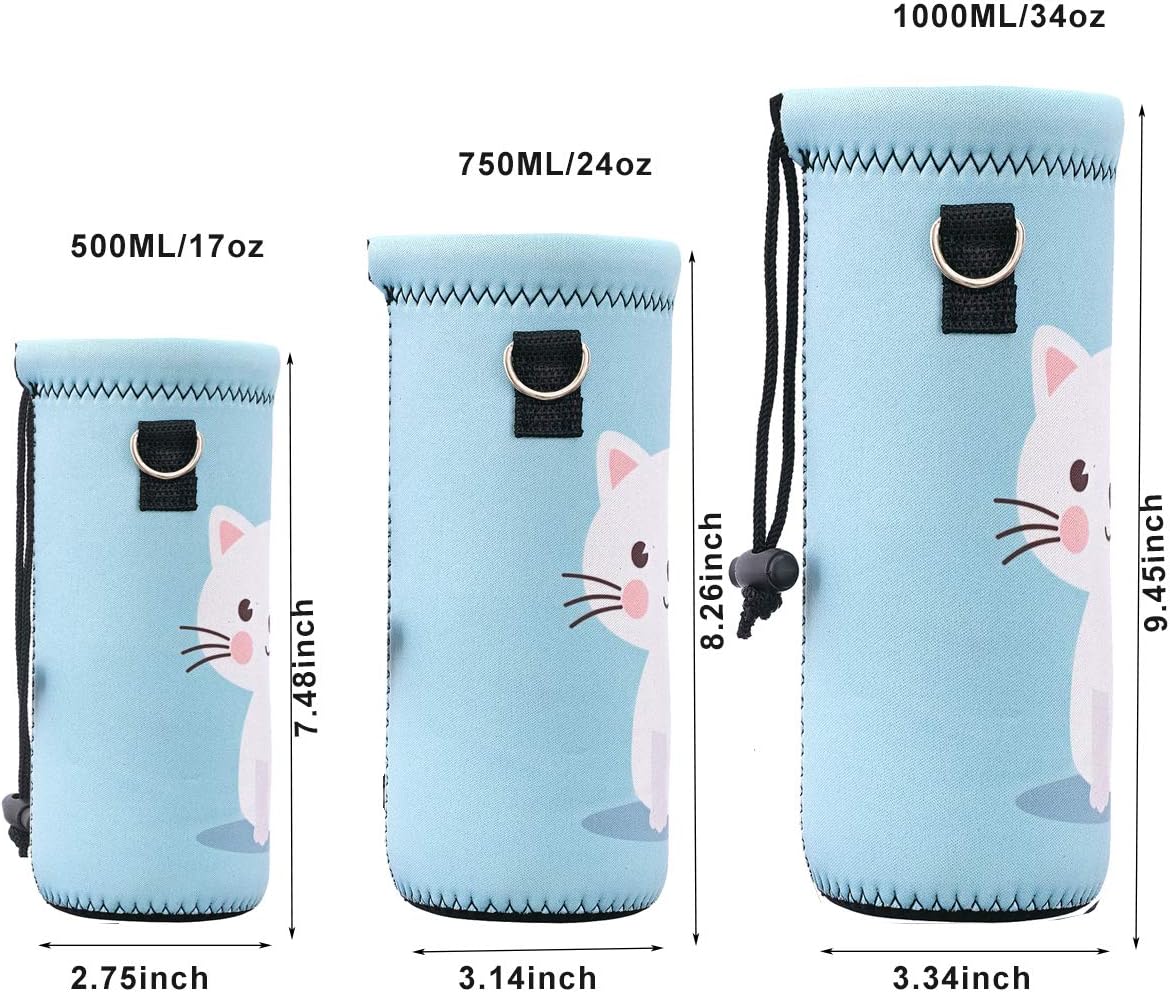AUPET Water Bottle Bag Carrier,24oz/32oz Insulated Neoprene bottle Sling Holder Case Pouch Cover for 1000ML/750ML Bottles with Shoulder Strap for walking