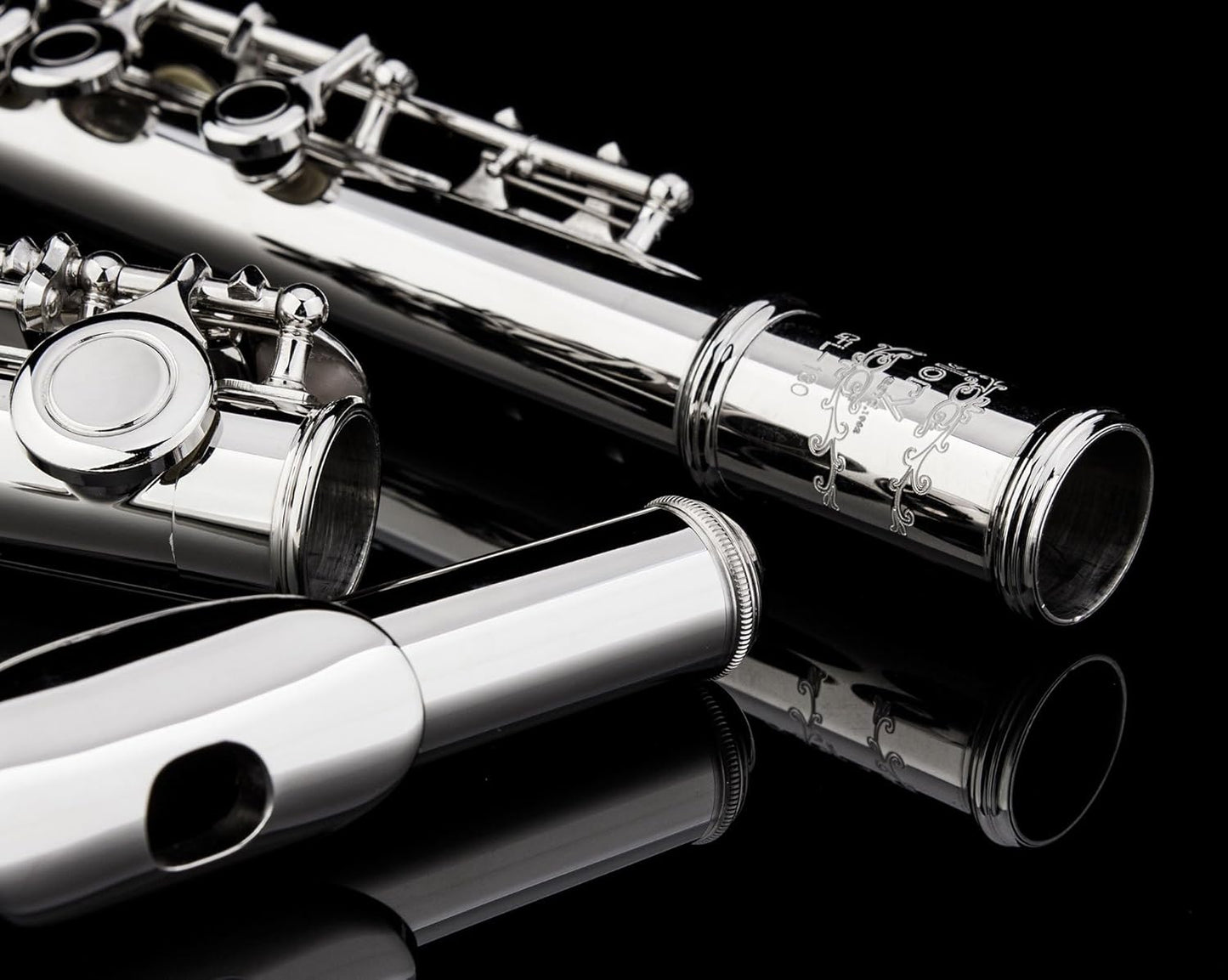 Glory Closed Hole C Flute With Case, Tuning Rod,Joint Grease and Cloth, Gloves, Nickel Siver