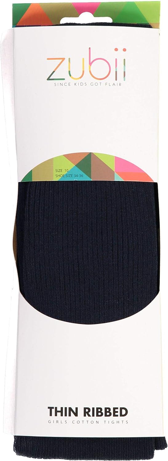 Kids, Girls thin Ribbed Cotton tights, Comfy, Soft Flat Tights Made from Breathable cotton| Great Tights For Uniform,
