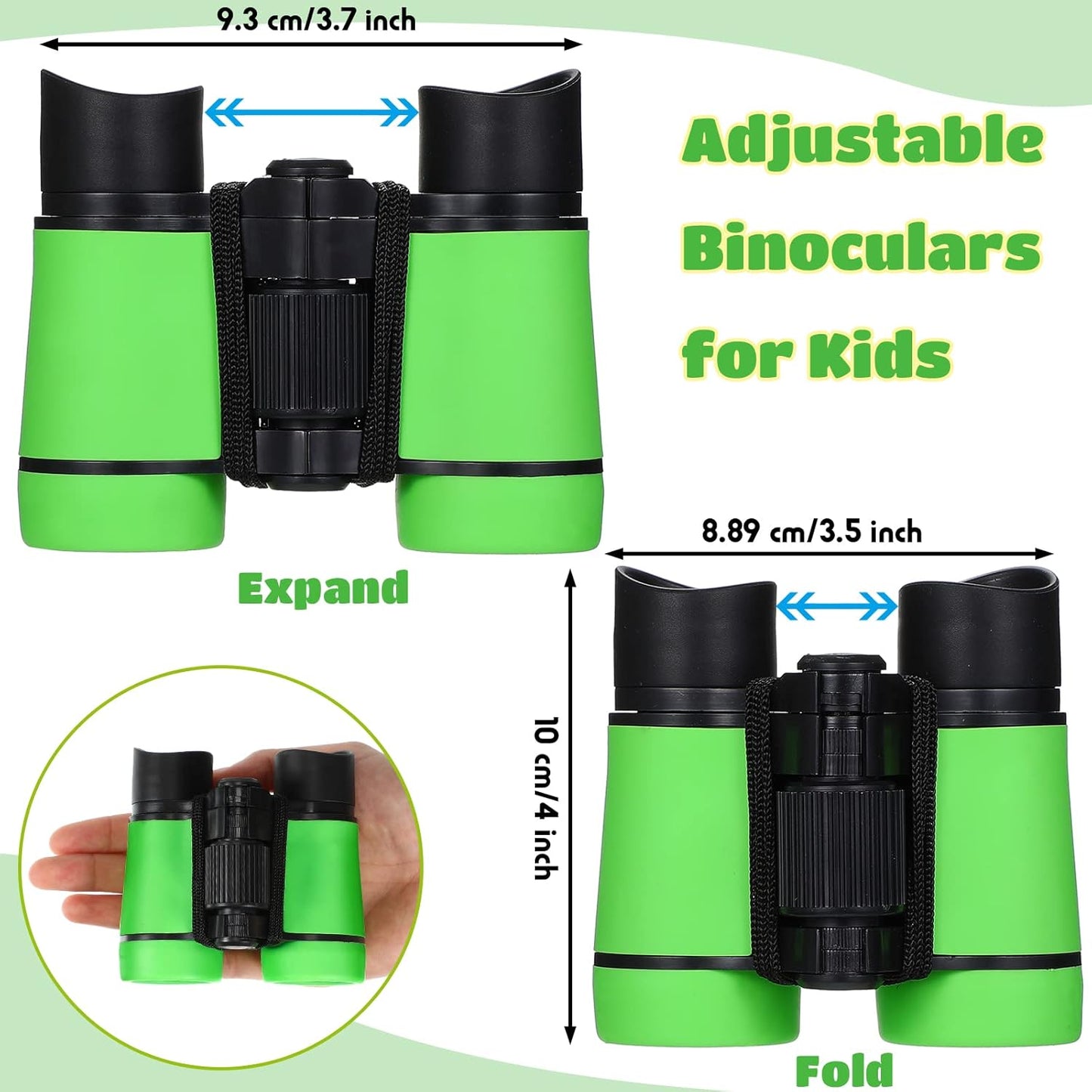 Yeaqee 18 Pack Kid Binoculars Toy Bulk Shock Proof Party Favor Binoculars Gifts for Age 6+ Years with Neck String Folding Mini Small Telescope Children Kids Camping Outdoor Educational Gifts