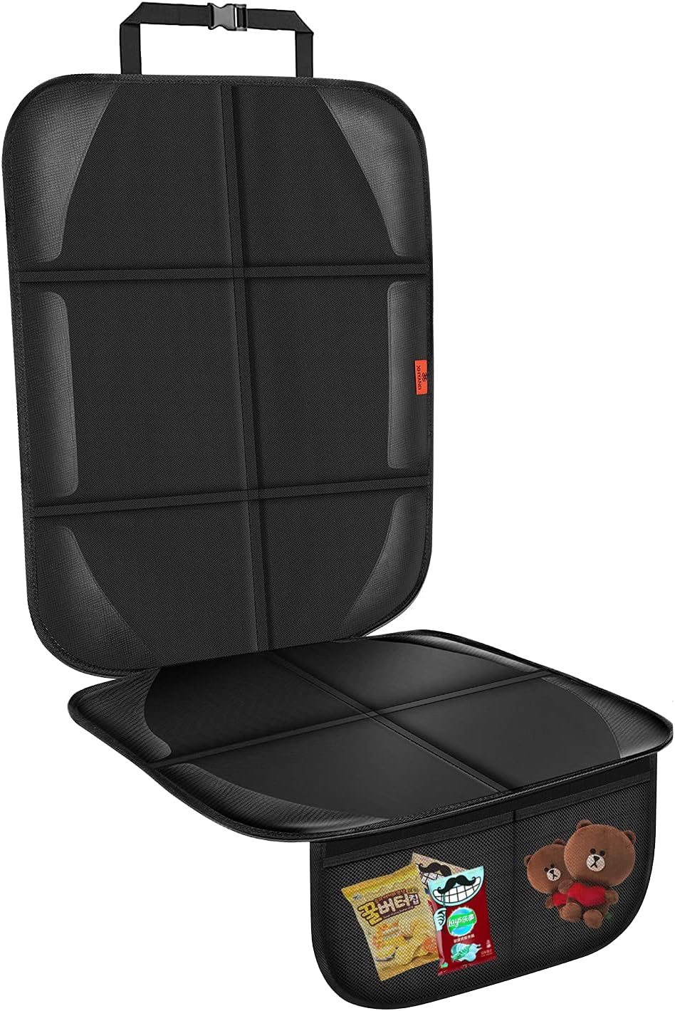 Car Seat Protector,Auto Car Seat Protectors Baby Carseat Waterproof Durable 600D Fabric for Child Baby Car Seat Mat Vehicle Pet Cover 2 Storage Pockets (1 Pack)