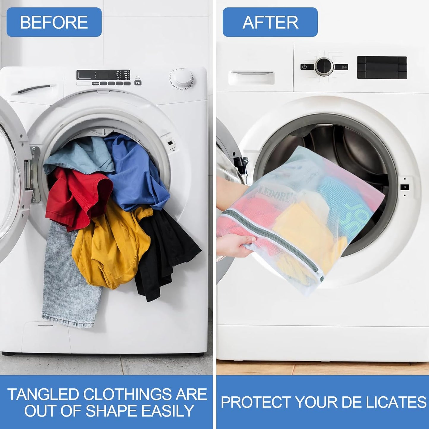 4Pcs Mesh Laundry Bags for Delicates（ 2L,2XL ）,Laundry Bags Mesh Wash Bags,Laundry Bag For Washing Machines,For clothes, pants, skirts, outerwear, anti knot