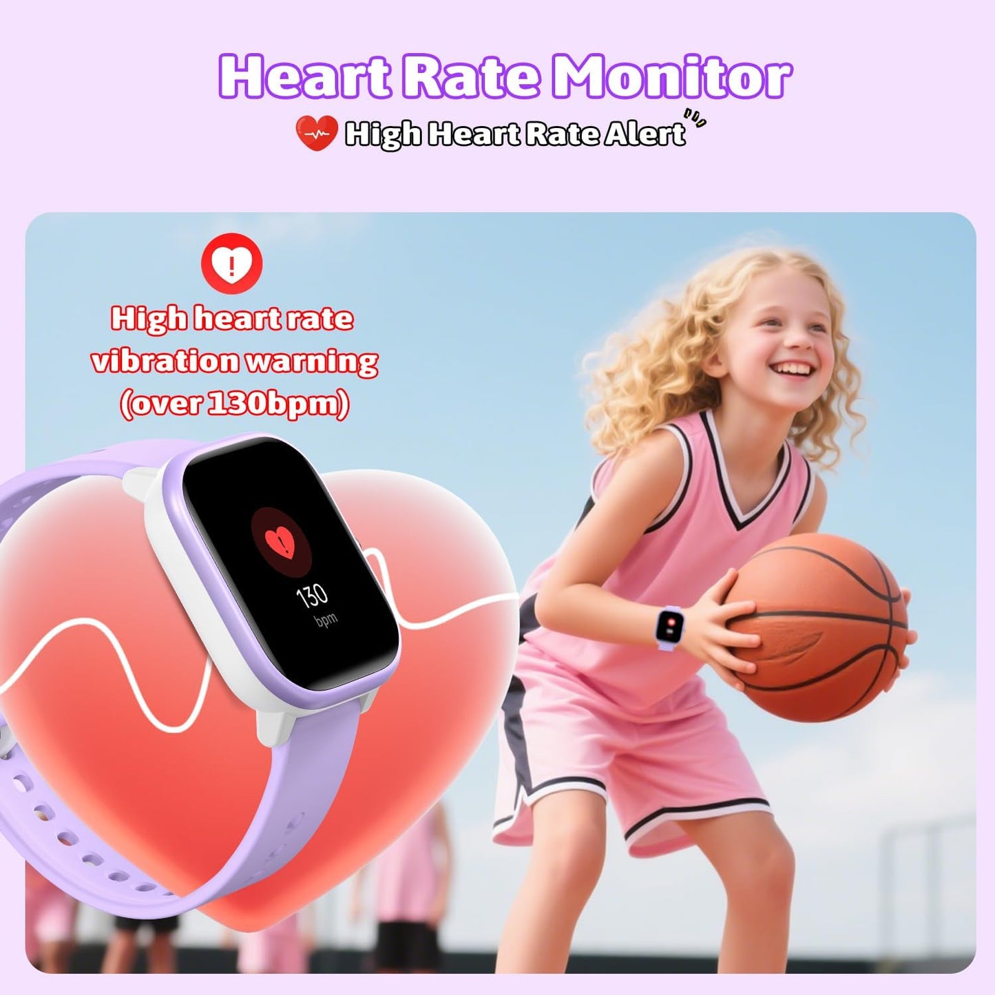Smart Watch for Kids Girls Boys No APP/Phone Needed, 1.8" IP68 Waterproof Sport Kids Watch Pedometer, Heart Rate, Sleep Monitor, Step Counter, 12 Puzzle Games for Girls Boys Teens 6-16