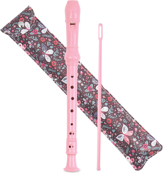 LIZIMANDU Recorder Instrument for Beginner Kids Adults,8-Hole Soprano Descant Recorder Music Flute with with Cleaning Rod & Leather Case For School Student Home Entertainment(2-Butterfly)