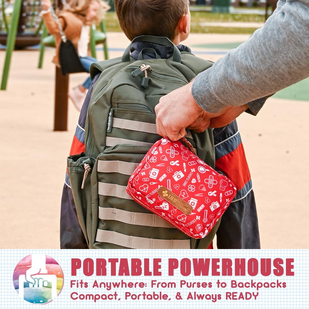 EVERLIT Care Rescue Pack | Family-Friendly First Aid Kit for Kids with 200 Pcs Medical Supplies | Travel-Friendly Compact Storage Bag for Home, Car, Travel, Camping, Adventure (Original)