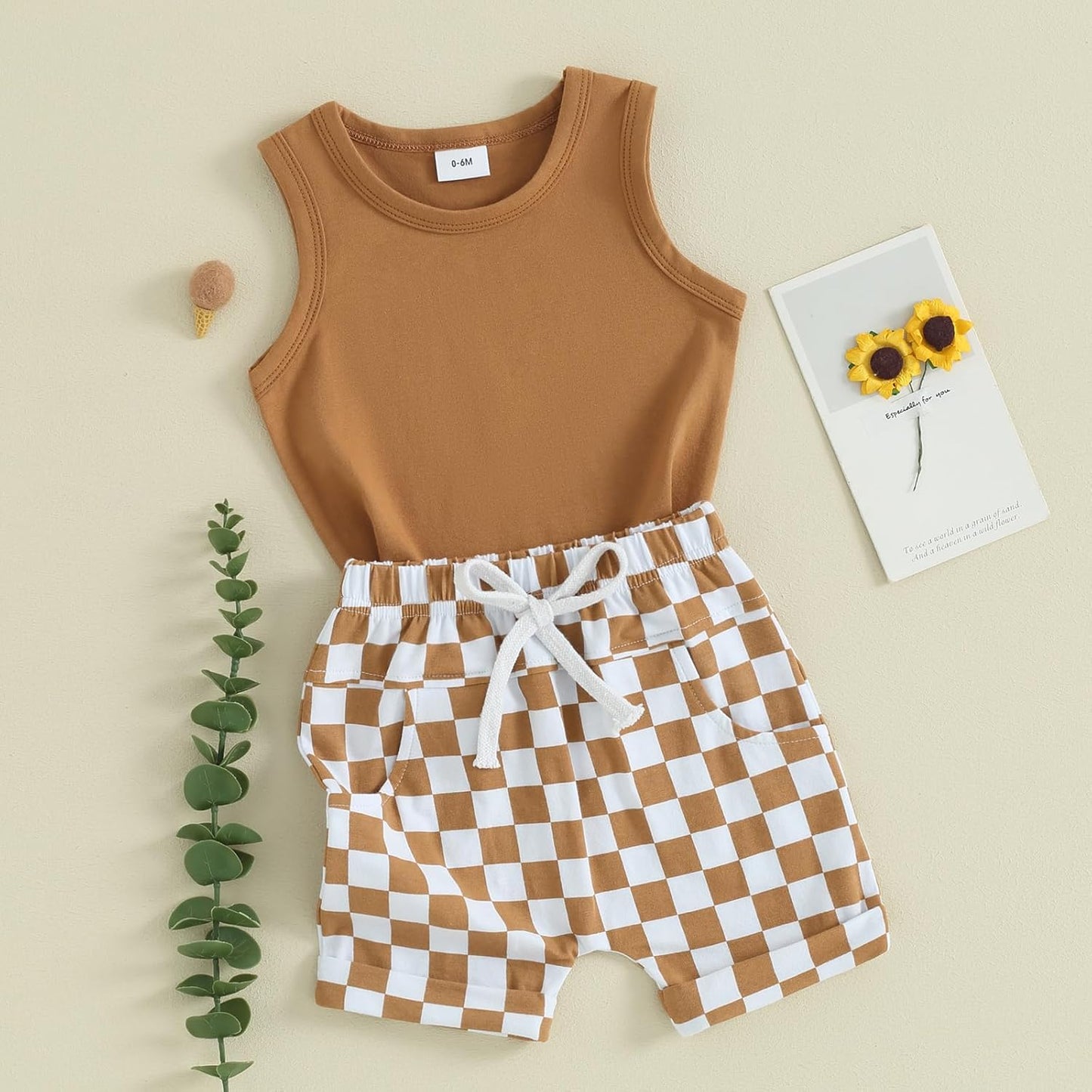 Kupretty Baby Boy Summer Clothes Sleeveless Tank Tops Vest T-Shirt + Casual Shorts Toddler Outfits Set