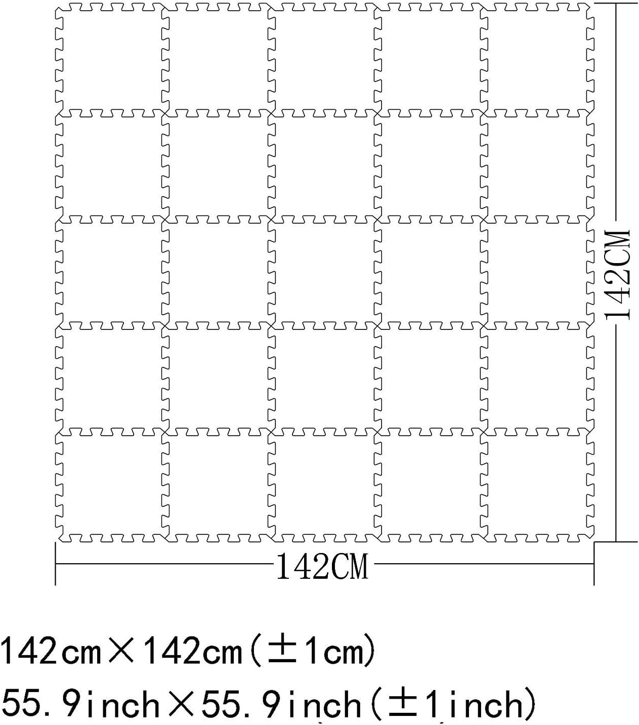 MQIAOHAM® 25 Pieces Puzzle Play Mats, Soft Baby Play Mat, Kids Interlocking Foam Floor Tiles, Toddlers Carpet Playmats G301025-101108112