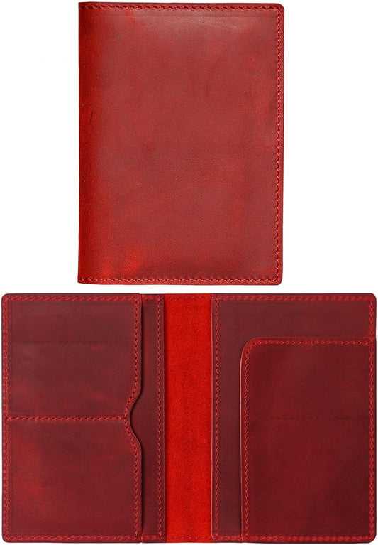 HIFA Leather Passport Holder, Handmade Passport Cover with Card and Ticket Slot - Genuine Leather, Elegant Design, Easy Access - Passport Case, Passport Wallet, Passport Holder