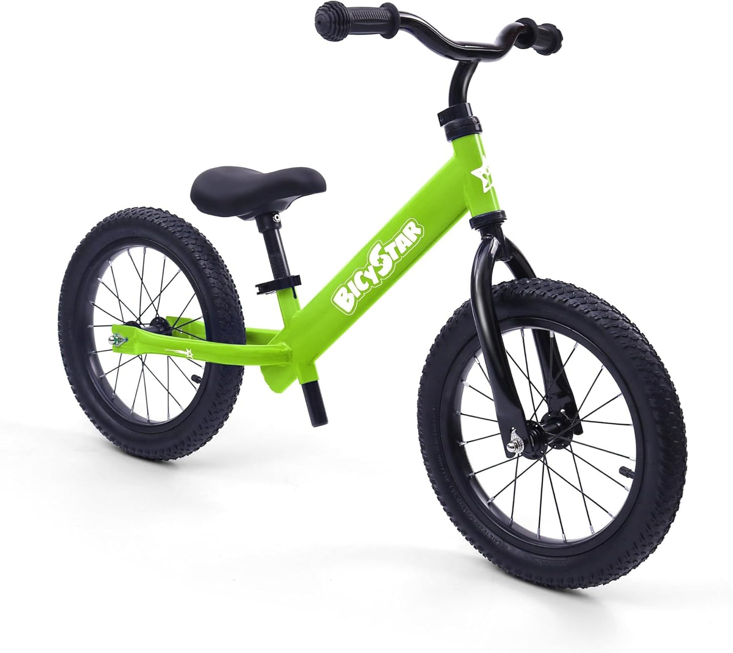 14 Inch Balance Bike for Kids 3-7 Year Old, Kids Bike with No Pedals, Air Rubber Tires, Adjustable Height, Pedalless Kids Bicycle for Boys, Girls