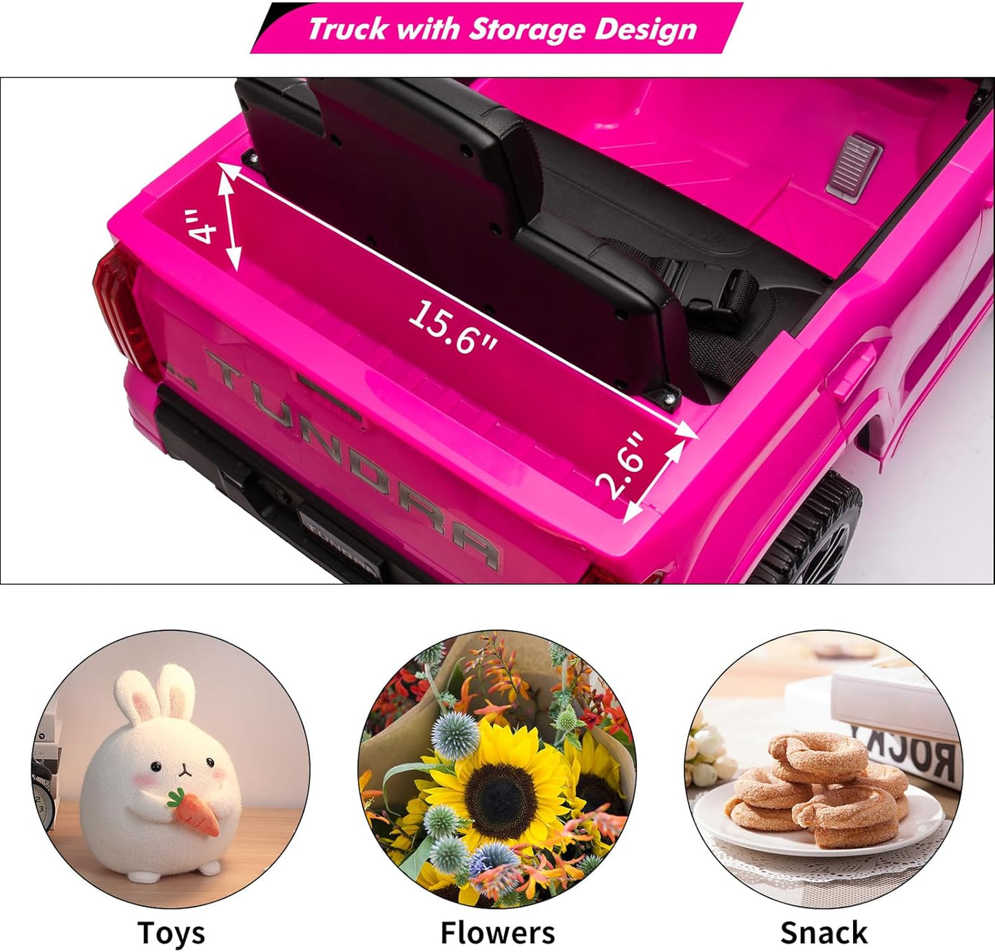 Electric Car for Kids, Licensed Toyota Tundra 12V Electric Truck, Off-Road Kids Car w/Remote, Spring Suspension & 3 Speeds, LED Headlights, Ride-On Toys for Boys/Girls