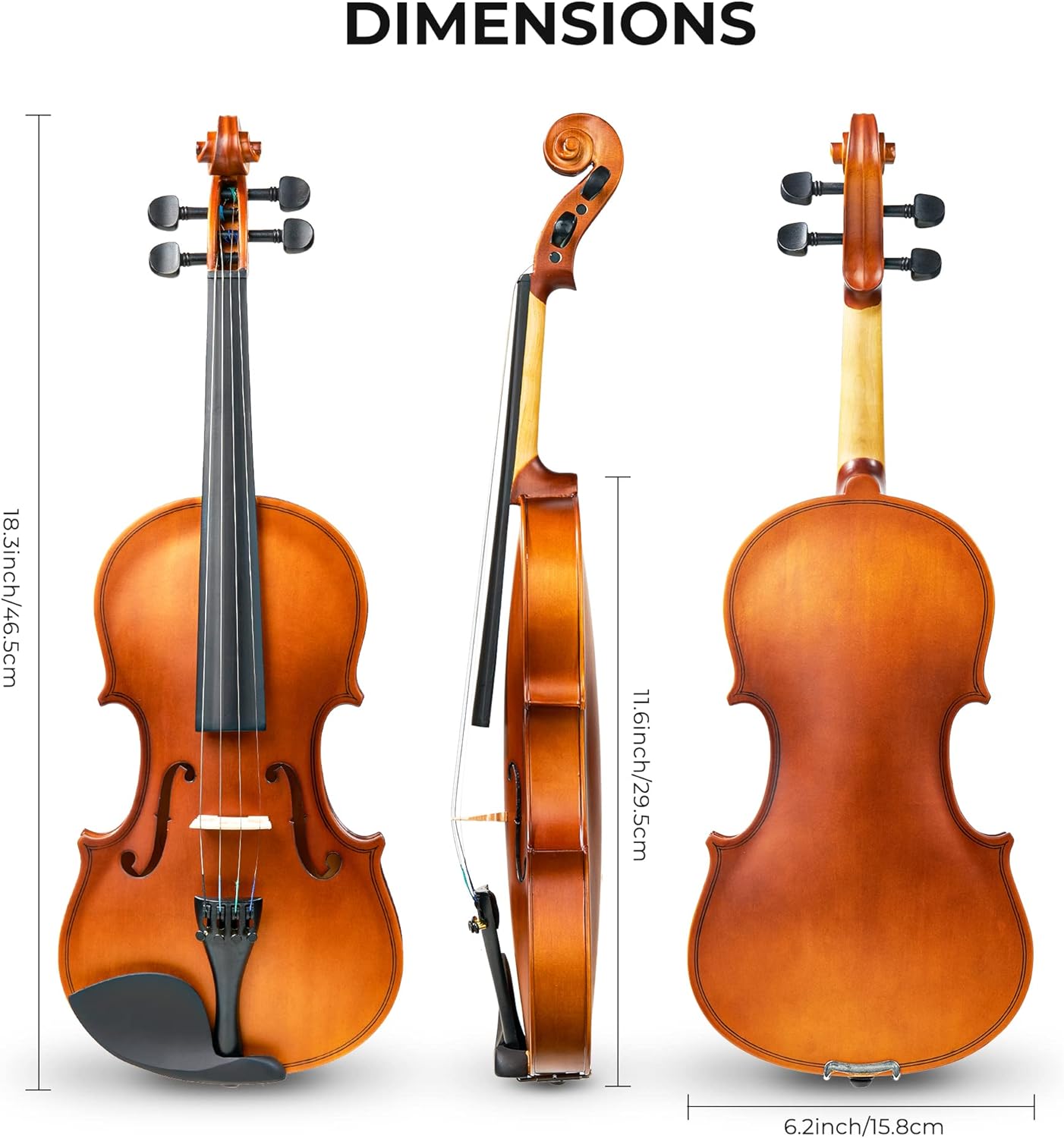 Vangoa 1/4 Violin Set for Beginners Kids Student Fiddle Quarter Size Acoustic Violin Outfit with Starter Kit for Children, Natural