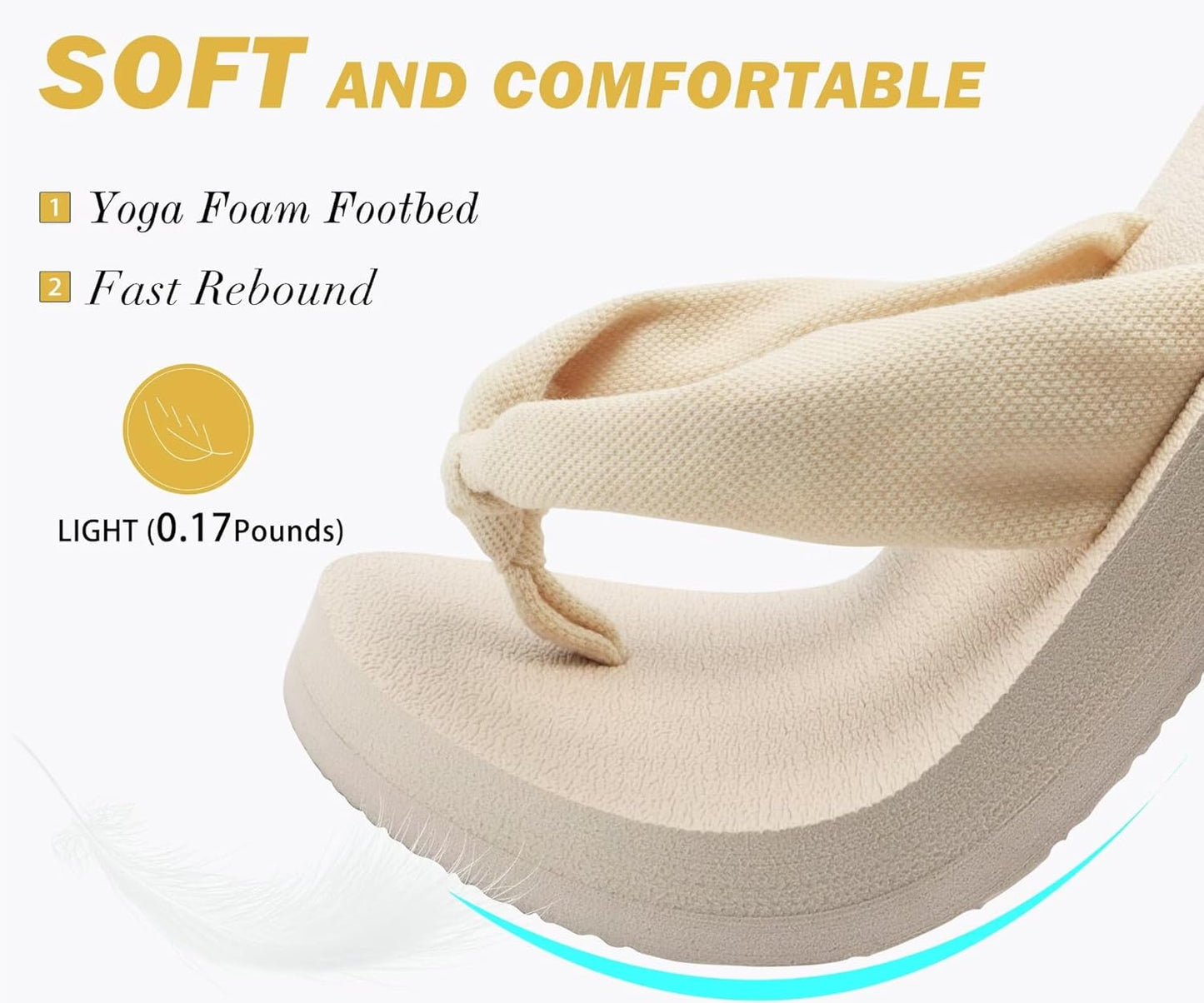 KuaiLu Flip Flops for Women with Arch Support Yoga Mat Comfortable Summer Beach Walking Thong Cushion Sandals Slip On Indoor Outdoor