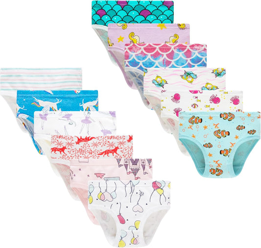 Barara King Little Girls' Soft Cotton Underwear Toddler Undies Kids panties