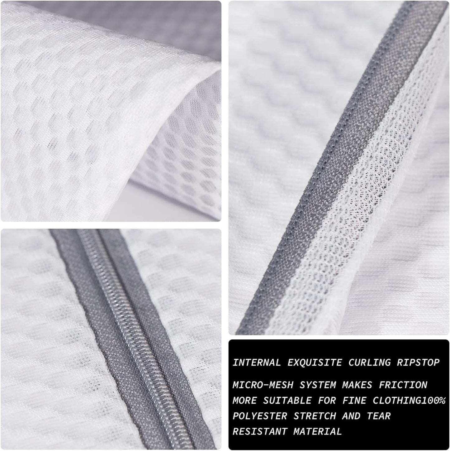 Extra Large Honeycomb Mesh Laundry Bag125gsm Net Fabric Durable and Reusable Delicate Wash Bag,Travel Organization Bag for Lingerie,Clothes,Jeans,Bath Towel,Sock (2Large, 3Medium)