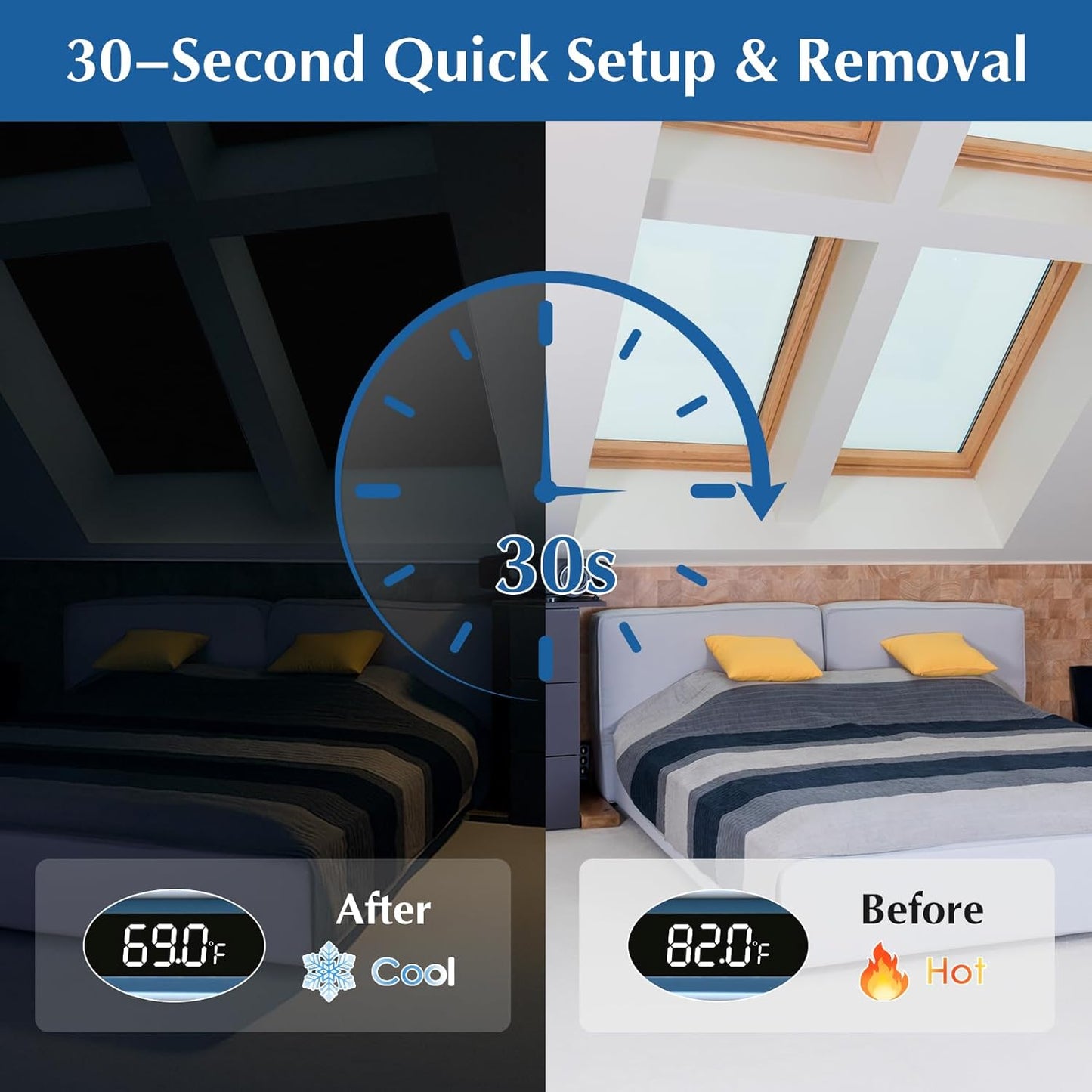 Blackout Window Cover, Portable DIY Window Blinds,Travel Window Blackout Curtains for Baby Nursery, Bedroom, Dorm Room and Media Room (Black 118"x57")