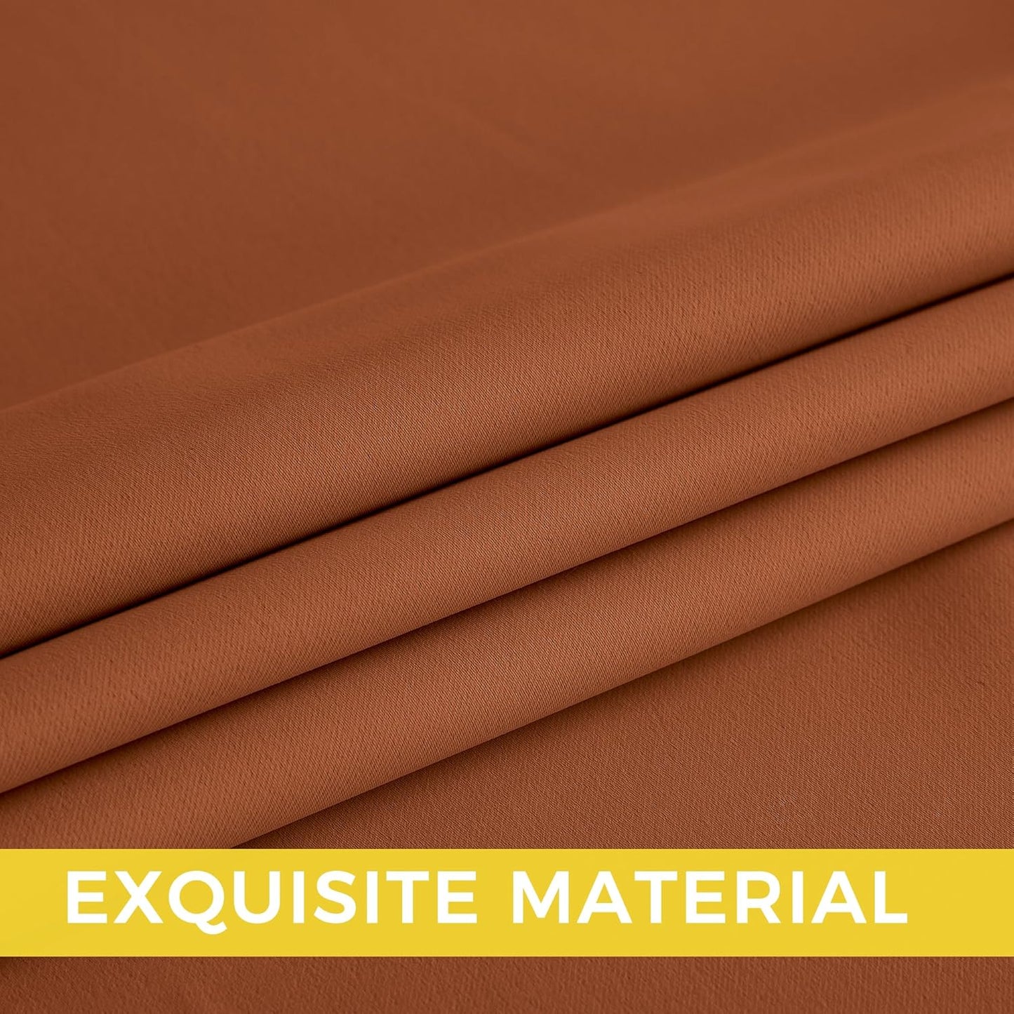 NICETOWN Burnt Orange Curtains for Living Room 84 inches Long 2 Panels, Thermal Grommet Curtains for Living Room, Noise Reducing Privacy Window Treatment Shades for Bedroom, Laundry Patio, W52