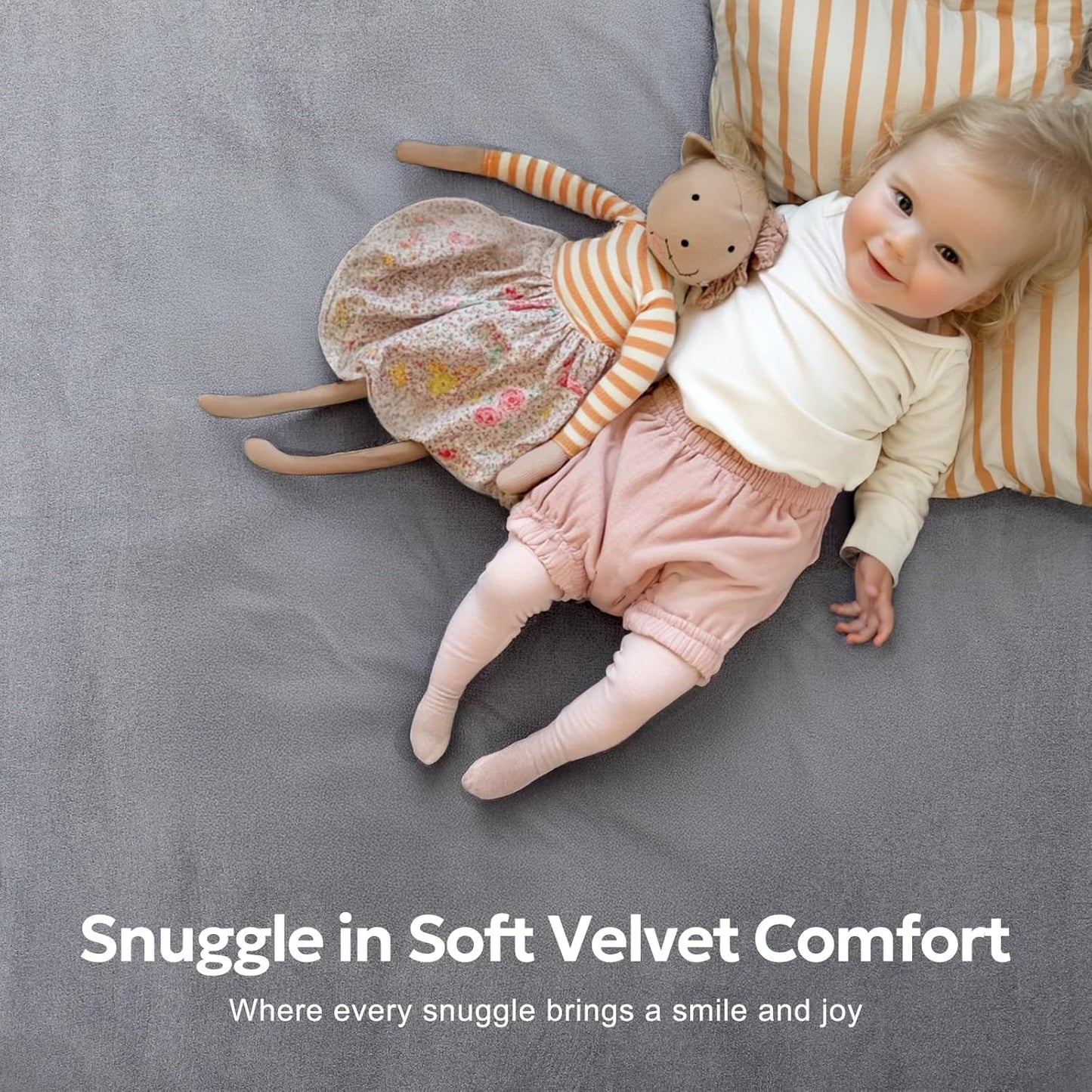 Large Thick 1.3" Thick Baby Play Mat for Floor, Padded Foam 79x71 Playpen Mat for Tummy Time, Soft Velvet for Babies, Toddlers, Infants, Kids, Baby-Safe & Non-Slip for Crawling, Gray