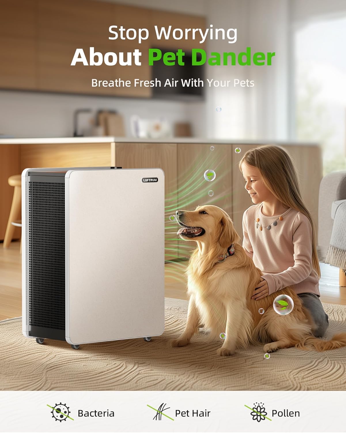 Air Purifier for Large Room: True HEPA Air Filter for Allergies Pets Asthma Smoke Air Cleaner - 3522 Sq Ft Coverage Removes 99.9% of Dust Pet Dander Mold Odors Pollen