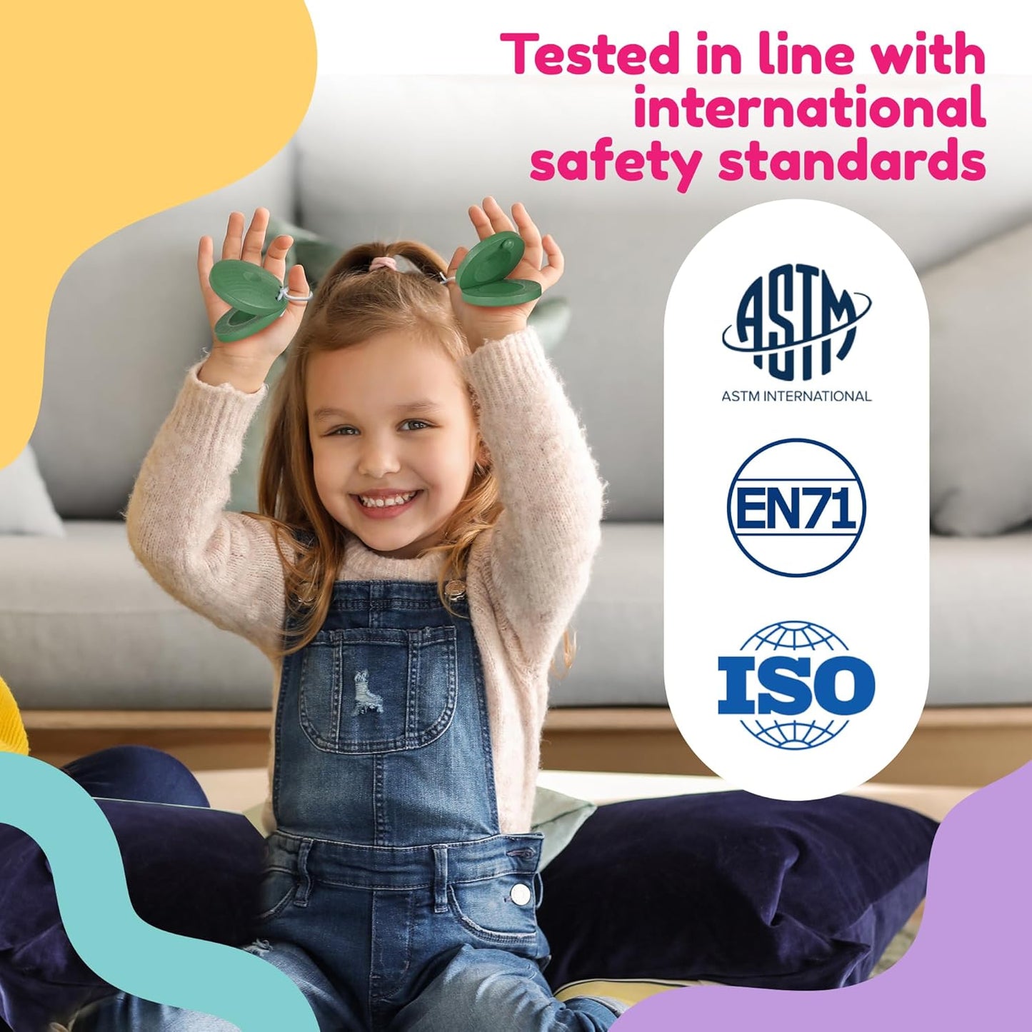 Stoie's Kids Musical Instruments Set for Toddler Ages 3-5 - Baby Wooden Percussion Musical Toys with Xylophone and Maracas, Drum, Triangle, Durable, Safe to Play, Clear Loud Sound