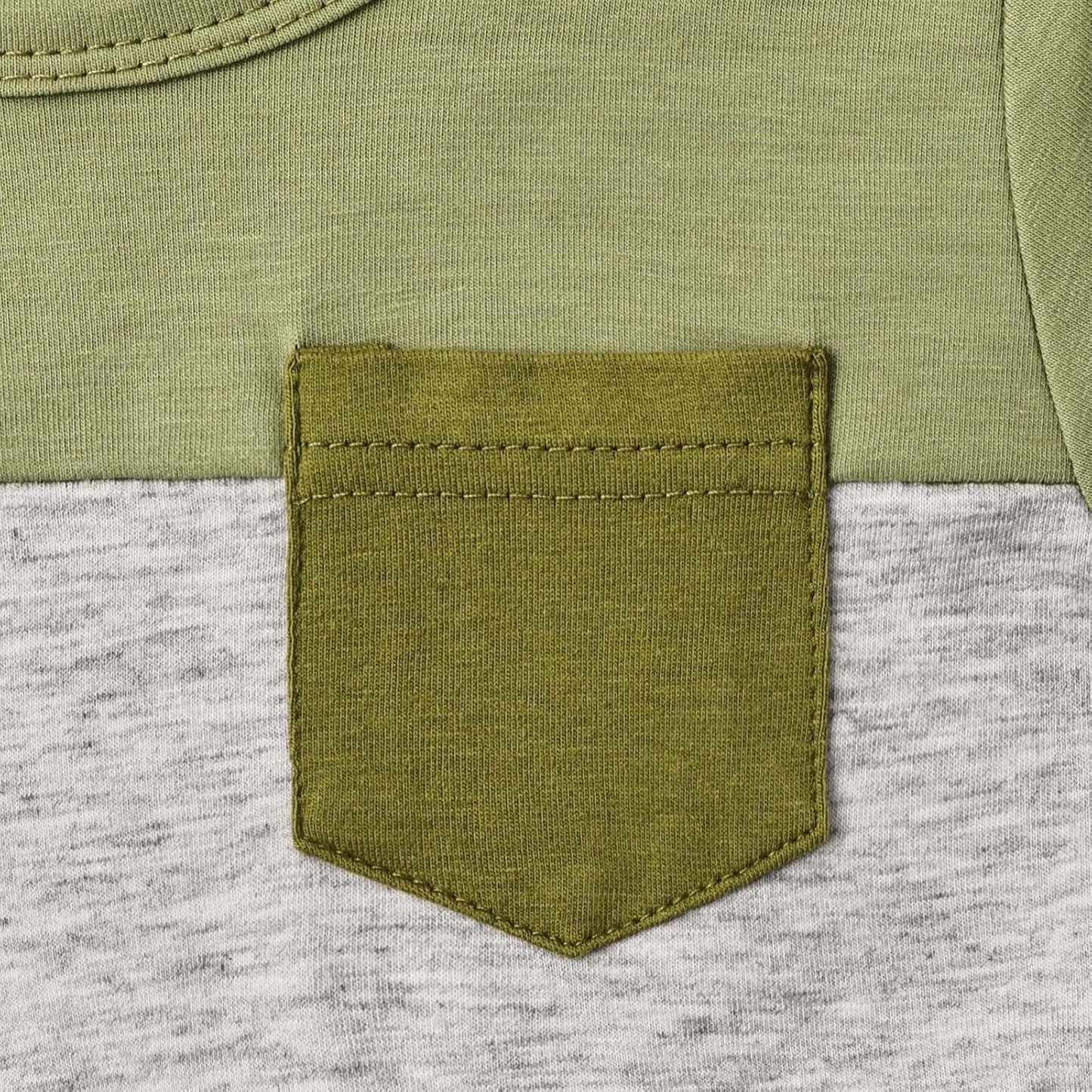 Baby Boy Clothes Toddler Boy Summer Outfits Short Sleeve Patchwork Top T-shirt & Pocket Pant Set 2 Piece 12 Months-4T