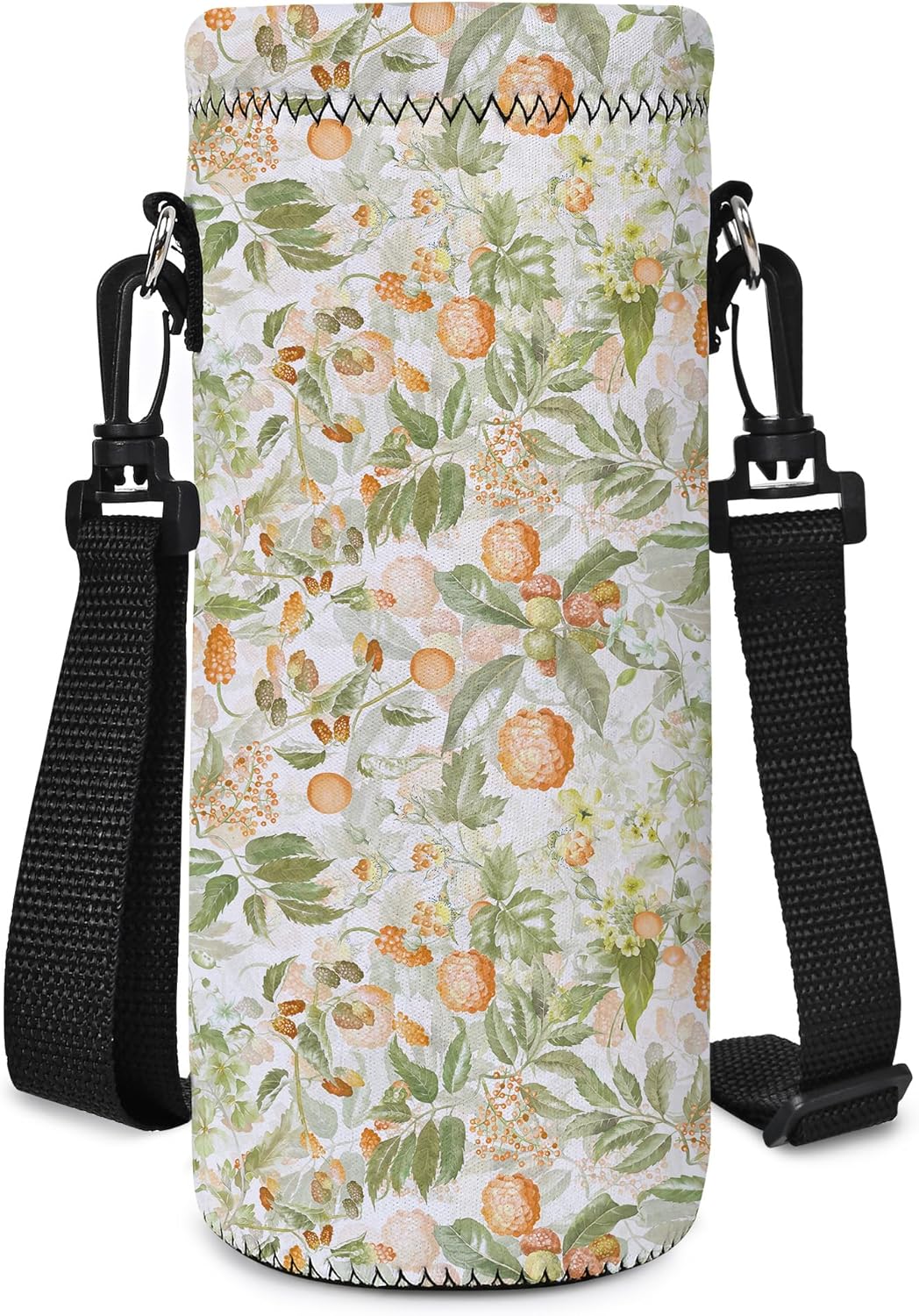 RICHEN Neoprene Water Bottle Carrier Bag with Adjustable Shoulder Strap,Insulated Water Bottle Cover for Stainless Steel/Glass/Plastic Bottles