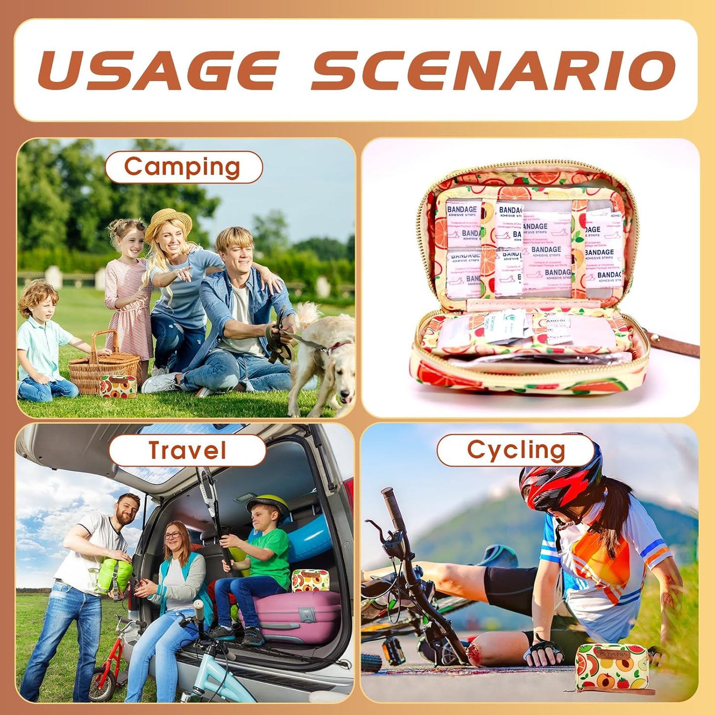 Portable First Aid Kit (151 Pcs) – Travel-Sized Emergency Care for Kids & Adults, Home, Car, Camping & Diaper Bag