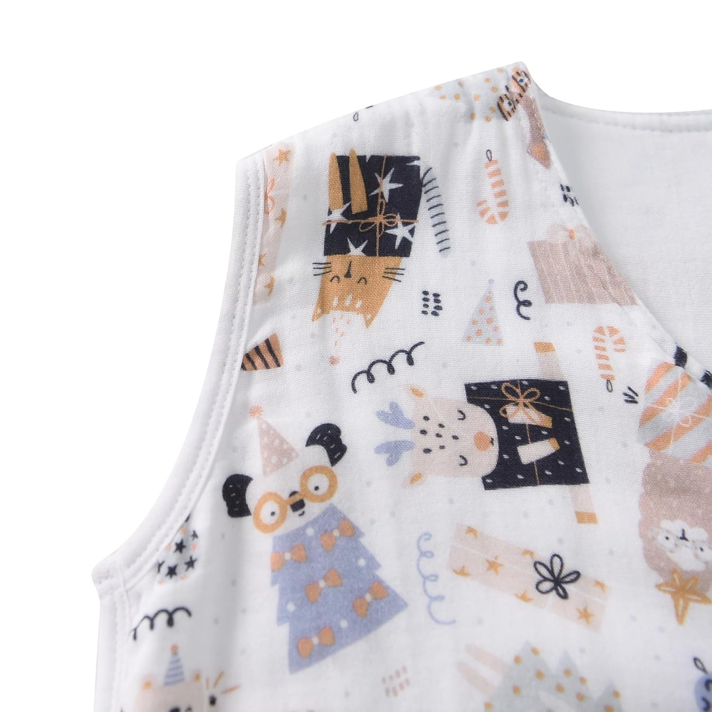 Baby Sleep Sack 1-2 T Baby Wearable Blanket 100% Organic Cotton 0.5 TOG Muslin Toddler Sleeping Sacks 2- Way Zipper Soft 12-24 M