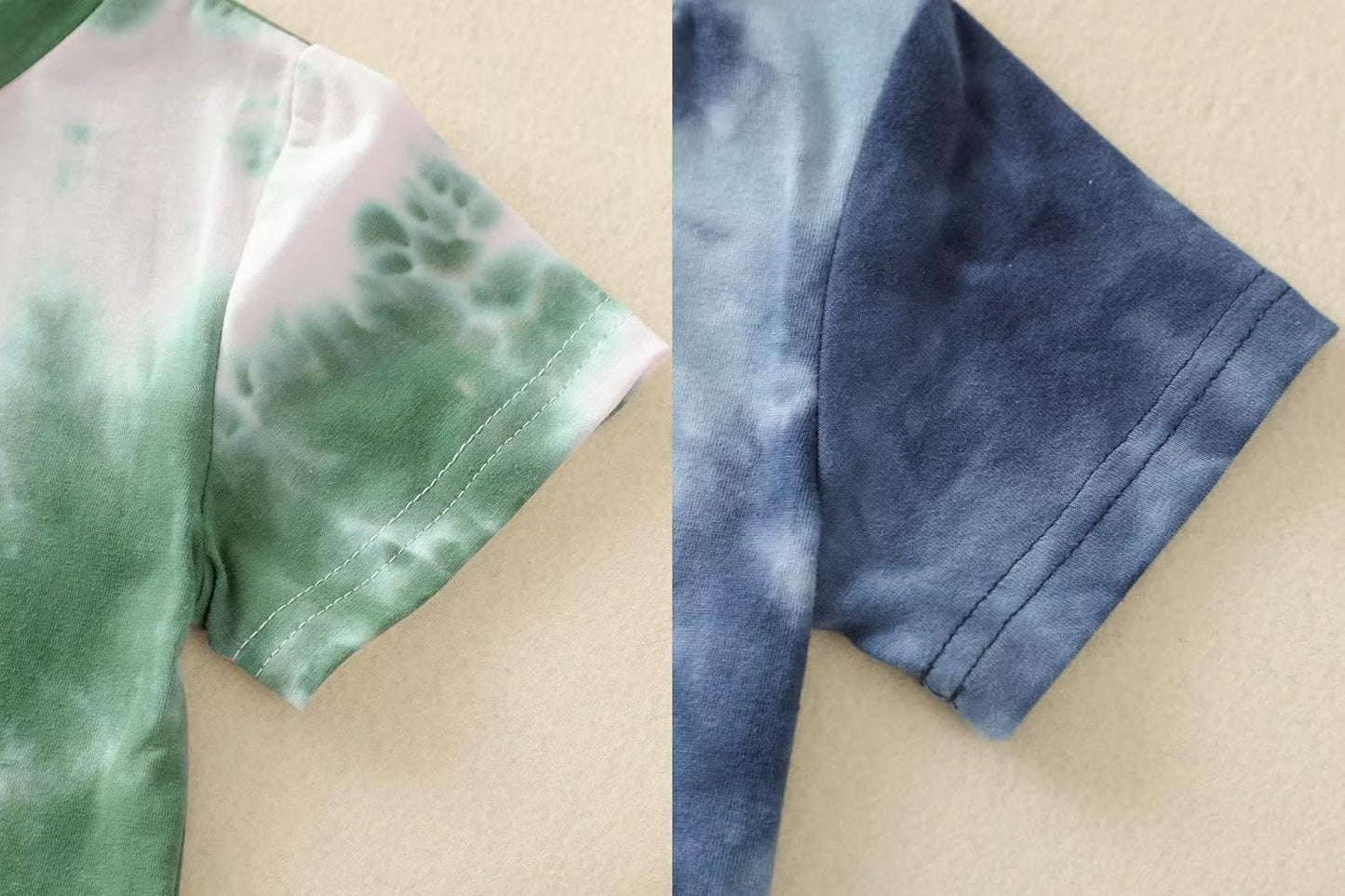 Toddler Baby Boy Summer Outfits Clothes Tie Dye Shirt and Short Set for Boys 4-Piece