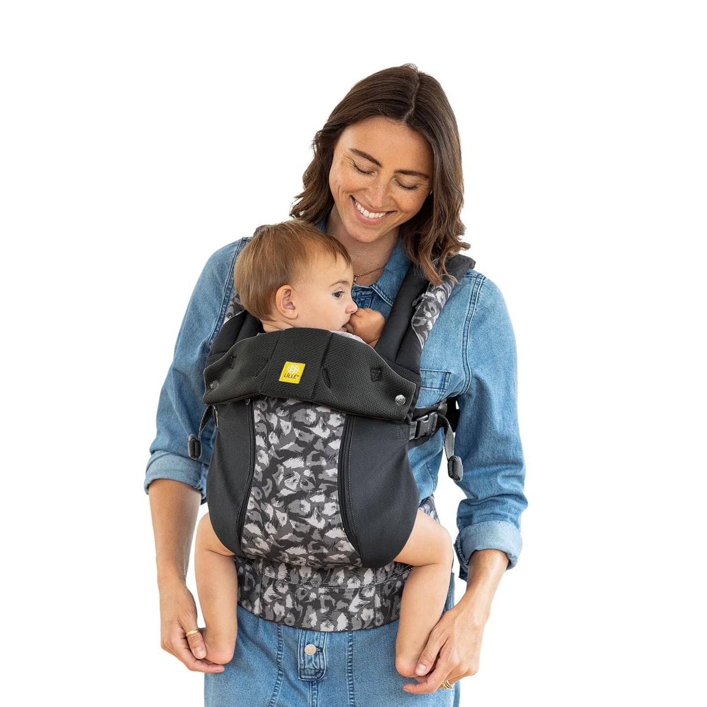 LÍLLÉbaby Complete All Seasons Ergonomic 6-in-1 Baby Carrier Newborn to Toddler - with Lumbar Support - for Children 7-45 Pounds - 360 Degree Baby Wearing - Inward & Outward Facing - Twilight Leopard