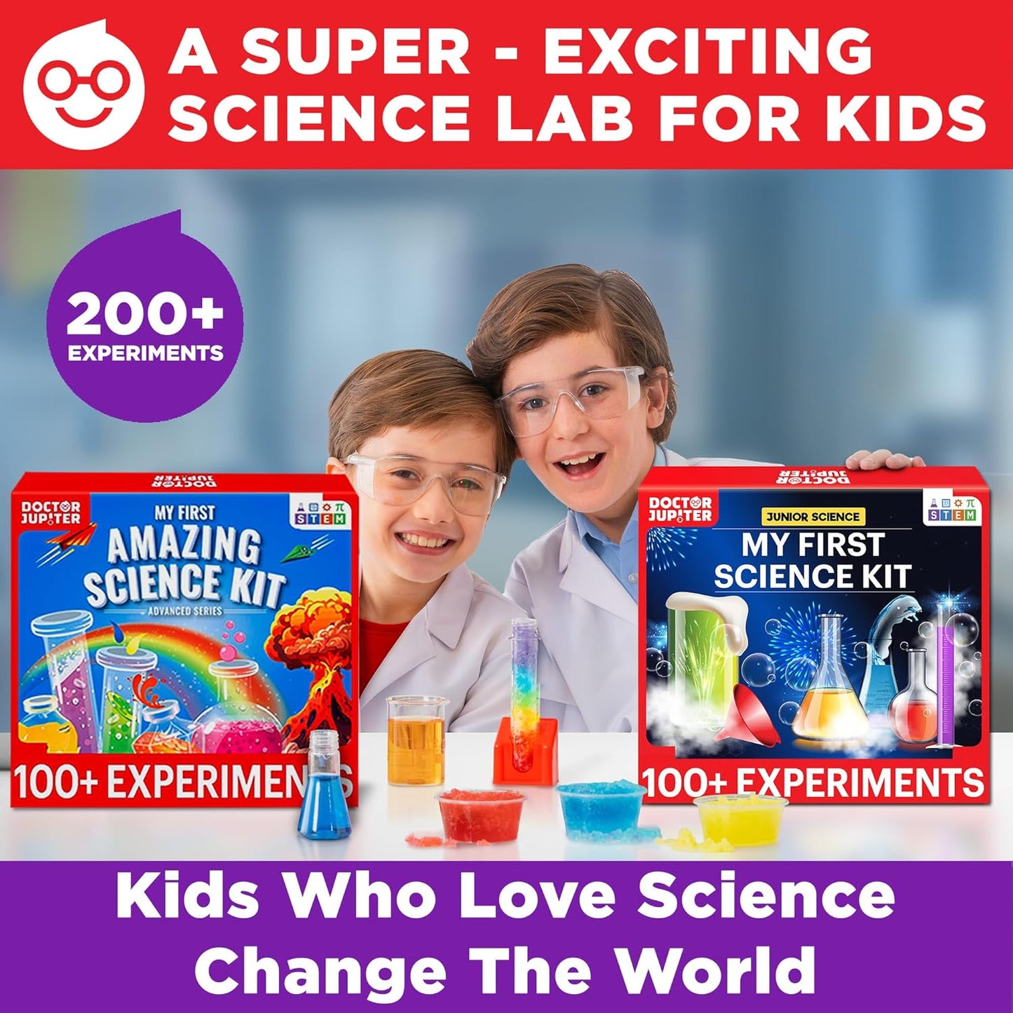 Doctor Jupiter My First Science Gift Set for Kids Ages 4+ | Set of My First Science Kit & Amazing Science Kit | Birthday Gift Ideas for 4-5-6-7-8 Year Old Boys & Girls | STEM Learning & Education Toys