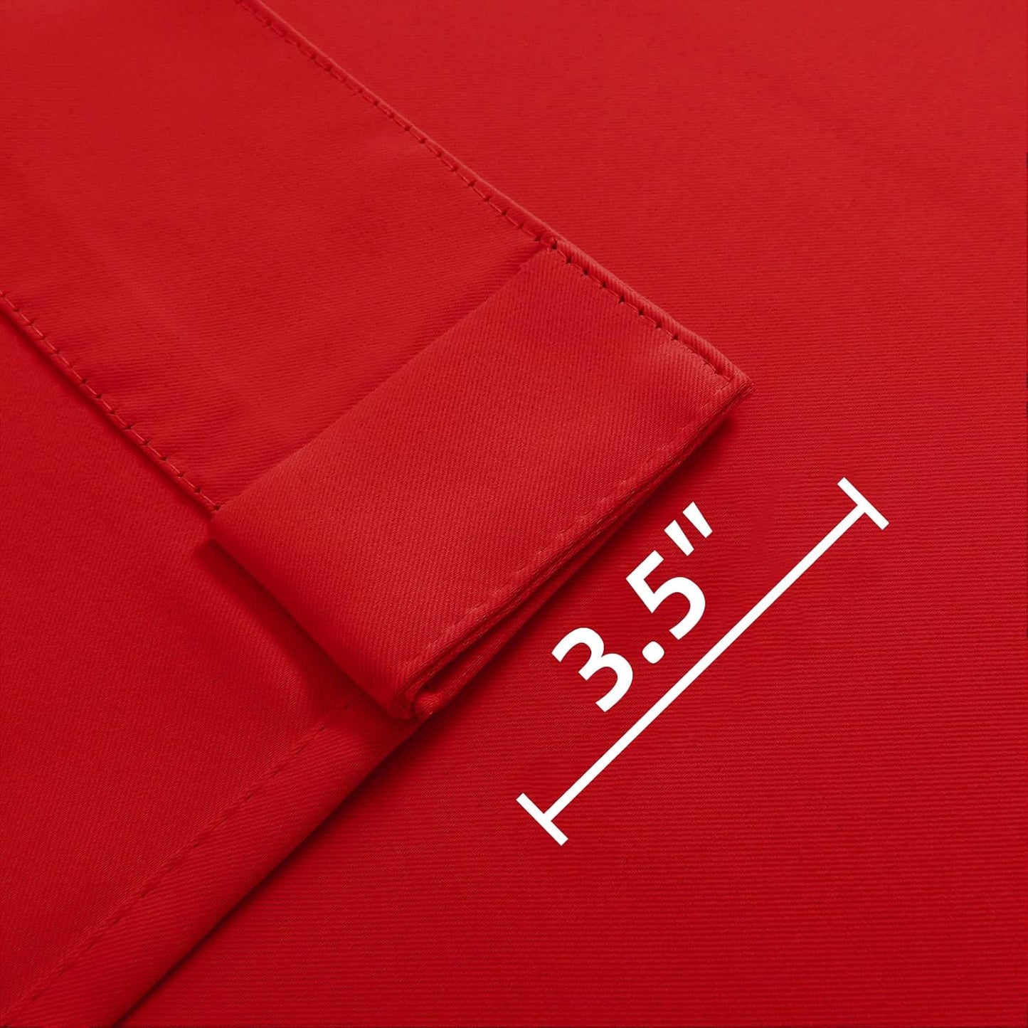 Joydeco 90 Inch Blackout Curtains for Bedroom, Thermal Insulated Black Out Curtains, Room Darkening Drapes for Living Room Window Rod Pocket Back Tab (W52 x L90 Inch, Red)