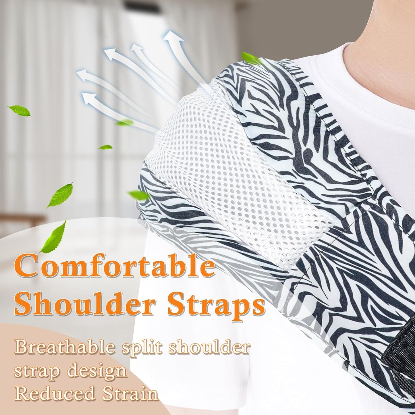 Baby Carrier Newborn to Toddler-Adjustable Baby Sling Carrier,Toddler Carrier for 25-60lbs,Comfortable Baby Sling for Hands-Free Carrying (Black & White Zebra Print)