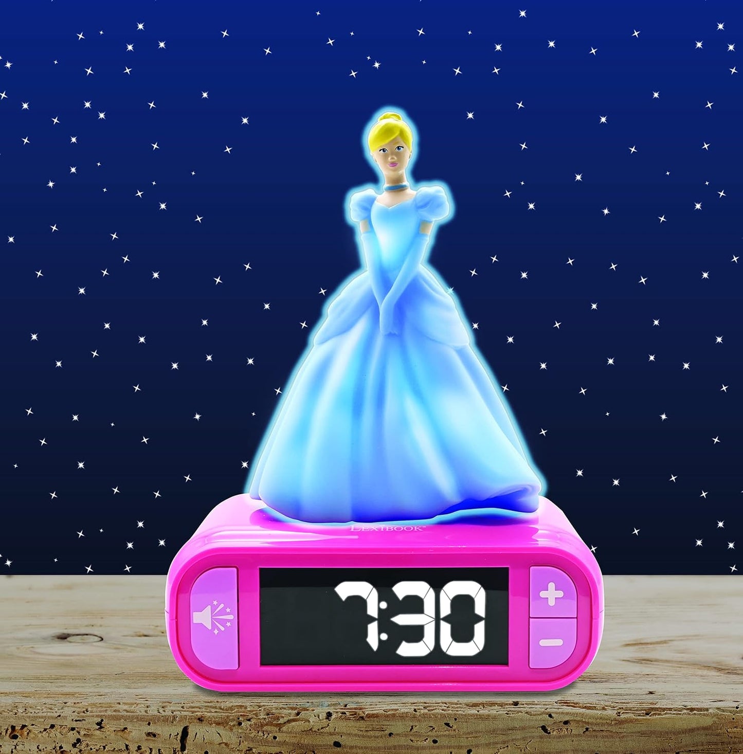 LEXiBOOK - Disney Princess Digital Alarm Clock for Kids with Night Light Snooze, Childrens Clock, Luminous Disney Princess, Pink Colour - RL800DP